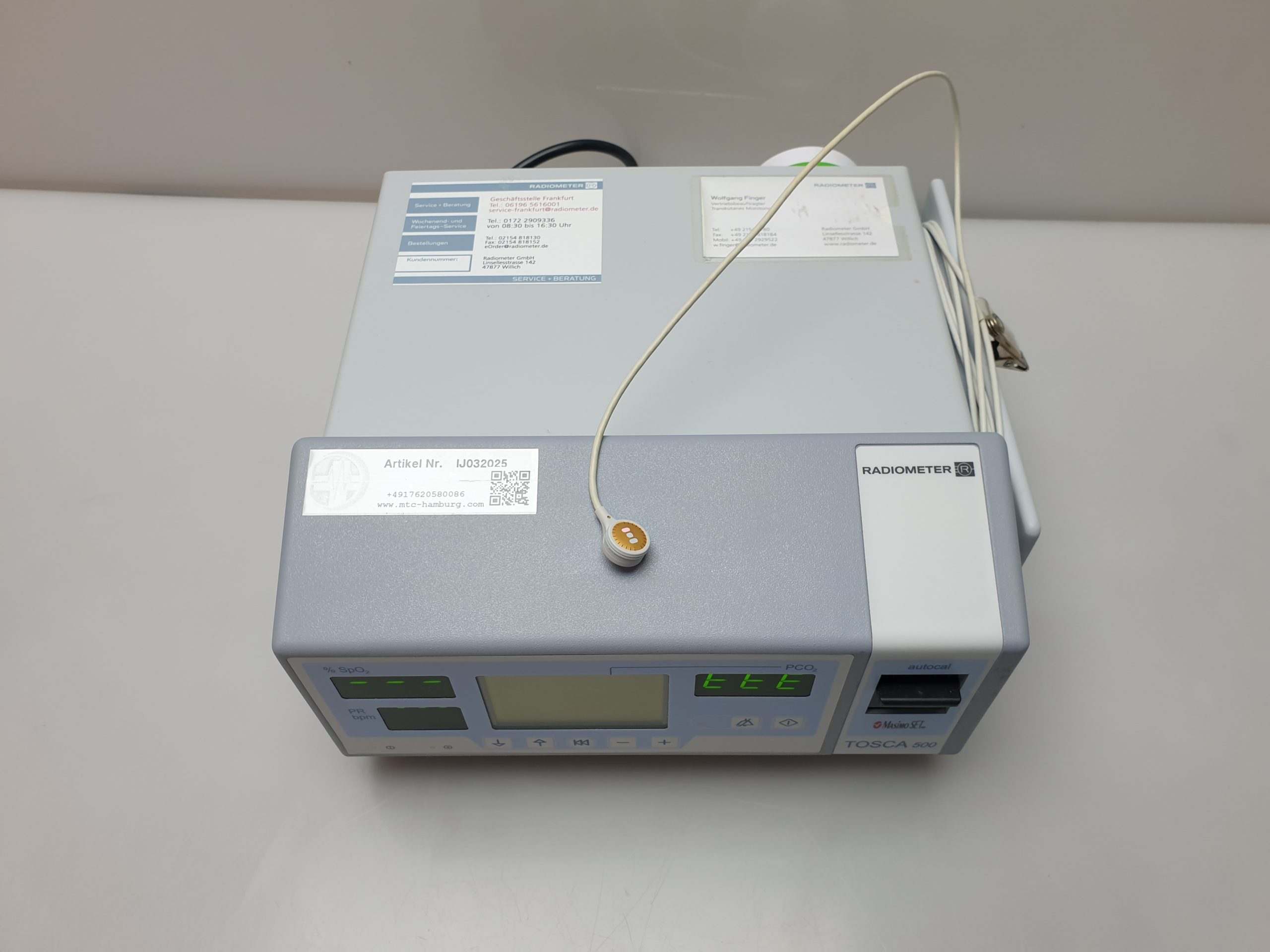 Radiometer TOSCA 500 Masimo set Spo2 Pco 2 Pulse Patient Oximeter Monitor Oxygen thumbnail 9