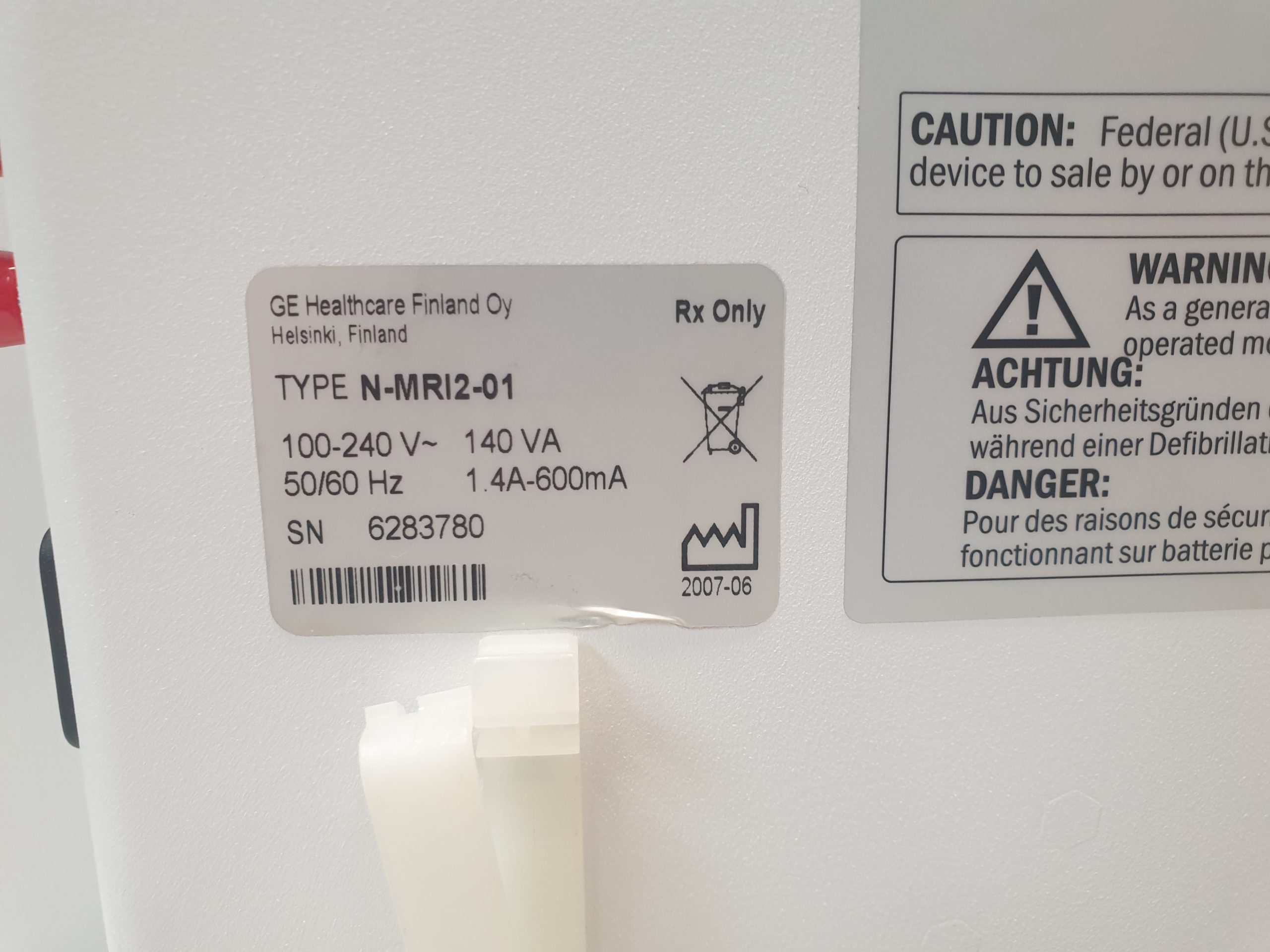 GE Datex-Ohmeda N-MRI2-01 Anesthesie MRI Patient Monitor thumbnail 12