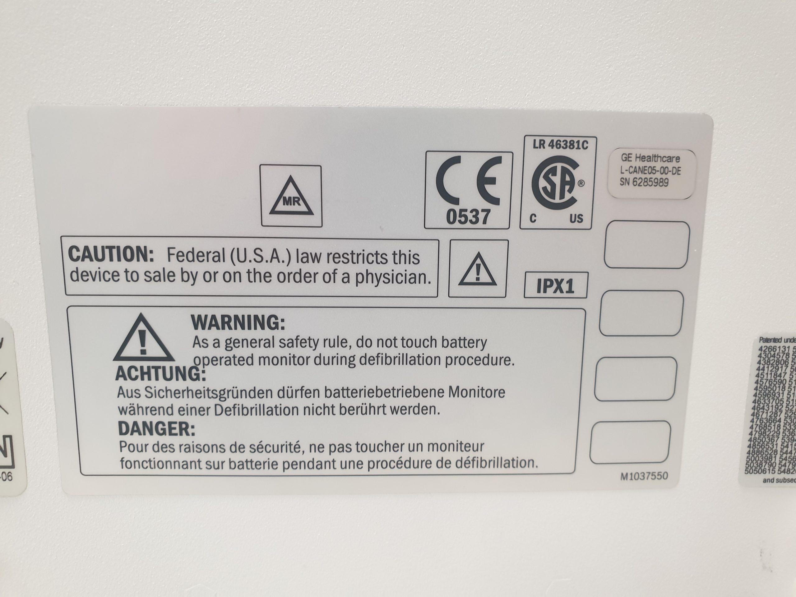 GE Datex-Ohmeda N-MRI2-01 Anesthesie MRI Patient Monitor thumbnail 13