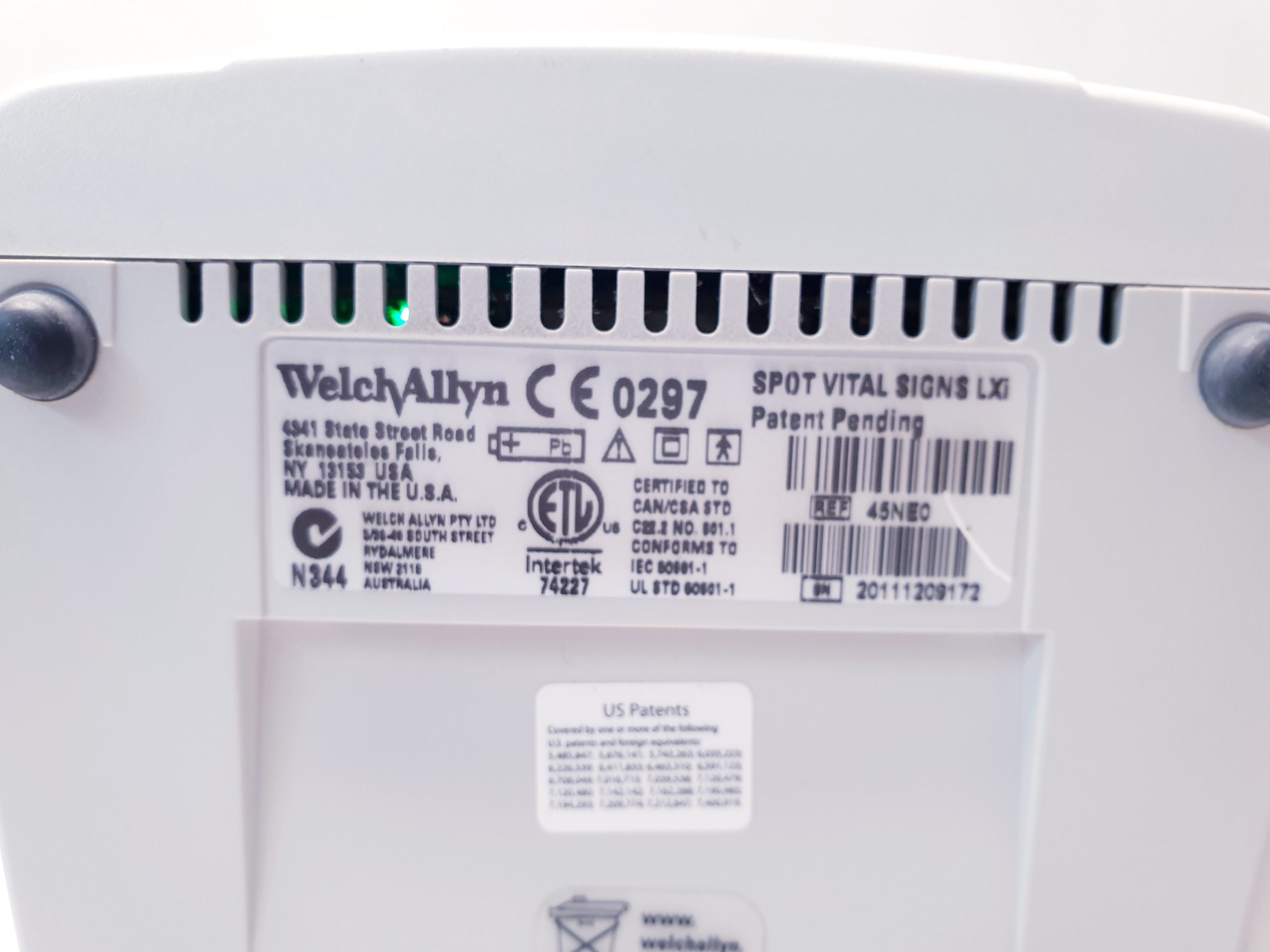 WelchAllyn Spot Vital Signs LXi 45NEO Überwachungsmonitor SpO2 -NiBp thumbnail 13