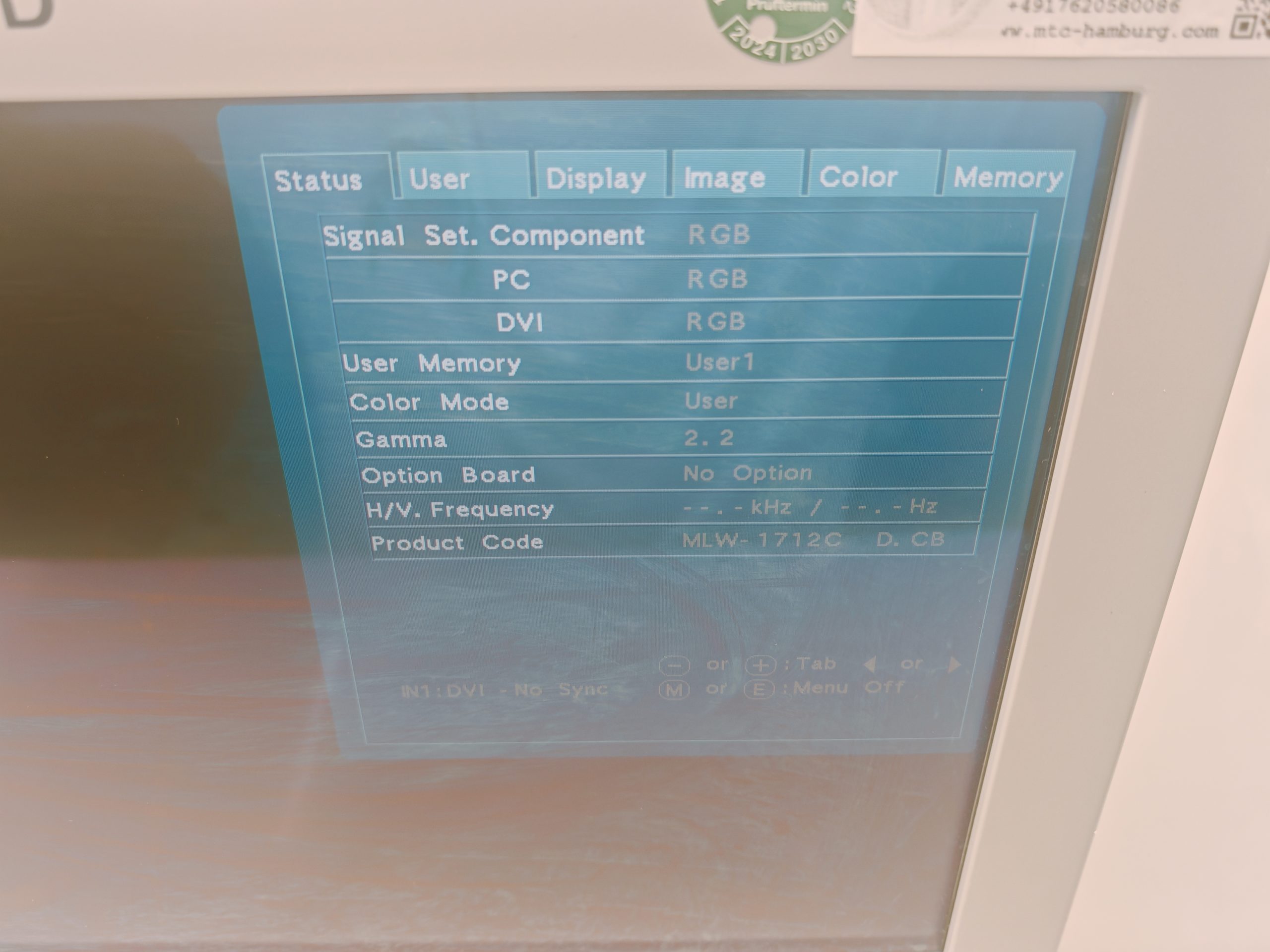 EINSTEIN VISION 2D-HD MONITOR COLOR LCD Display MLW-1712C thumbnail 3