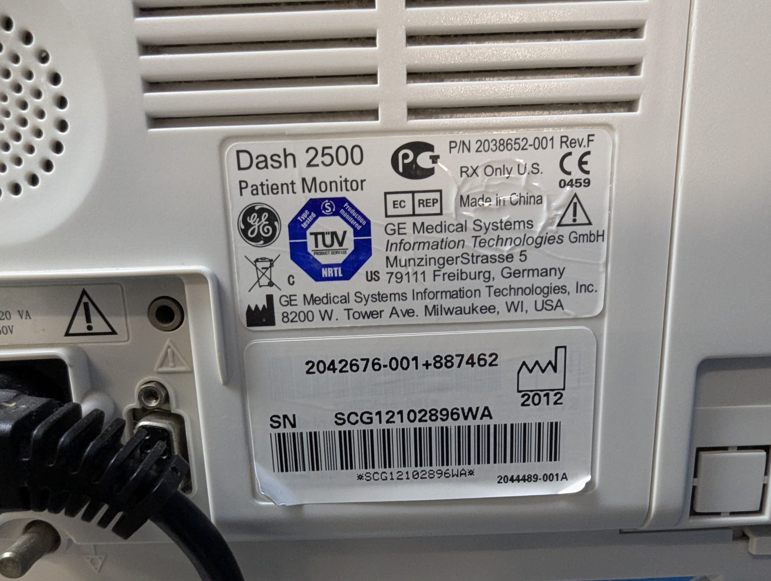 GE Dash 2500 Patienten Monitor-Überwachungsmonitor mit Fahrgestell thumbnail 10