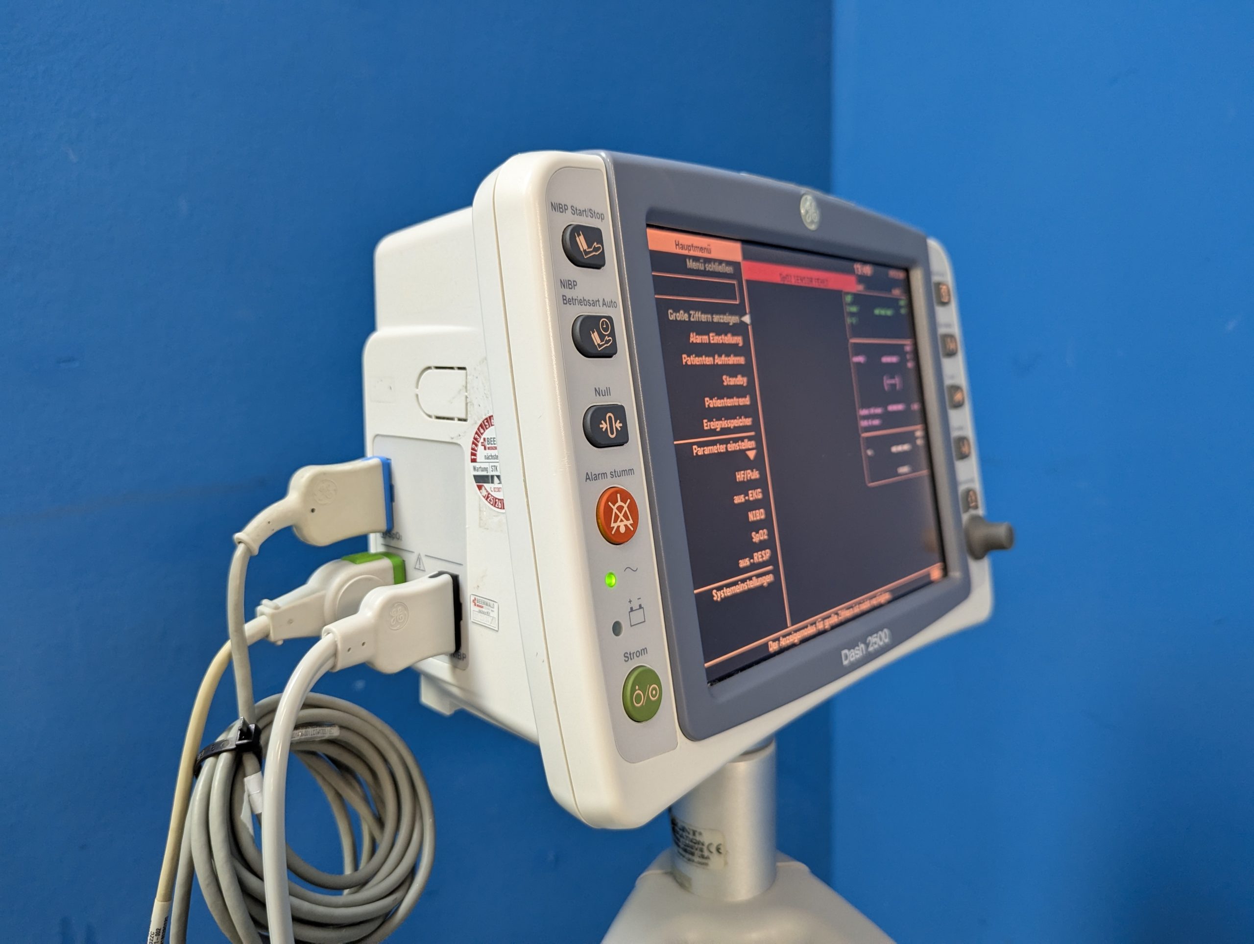 GE Dash 2500 Patienten Monitor-Überwachungsmonitor mit Fahrgestell thumbnail 13