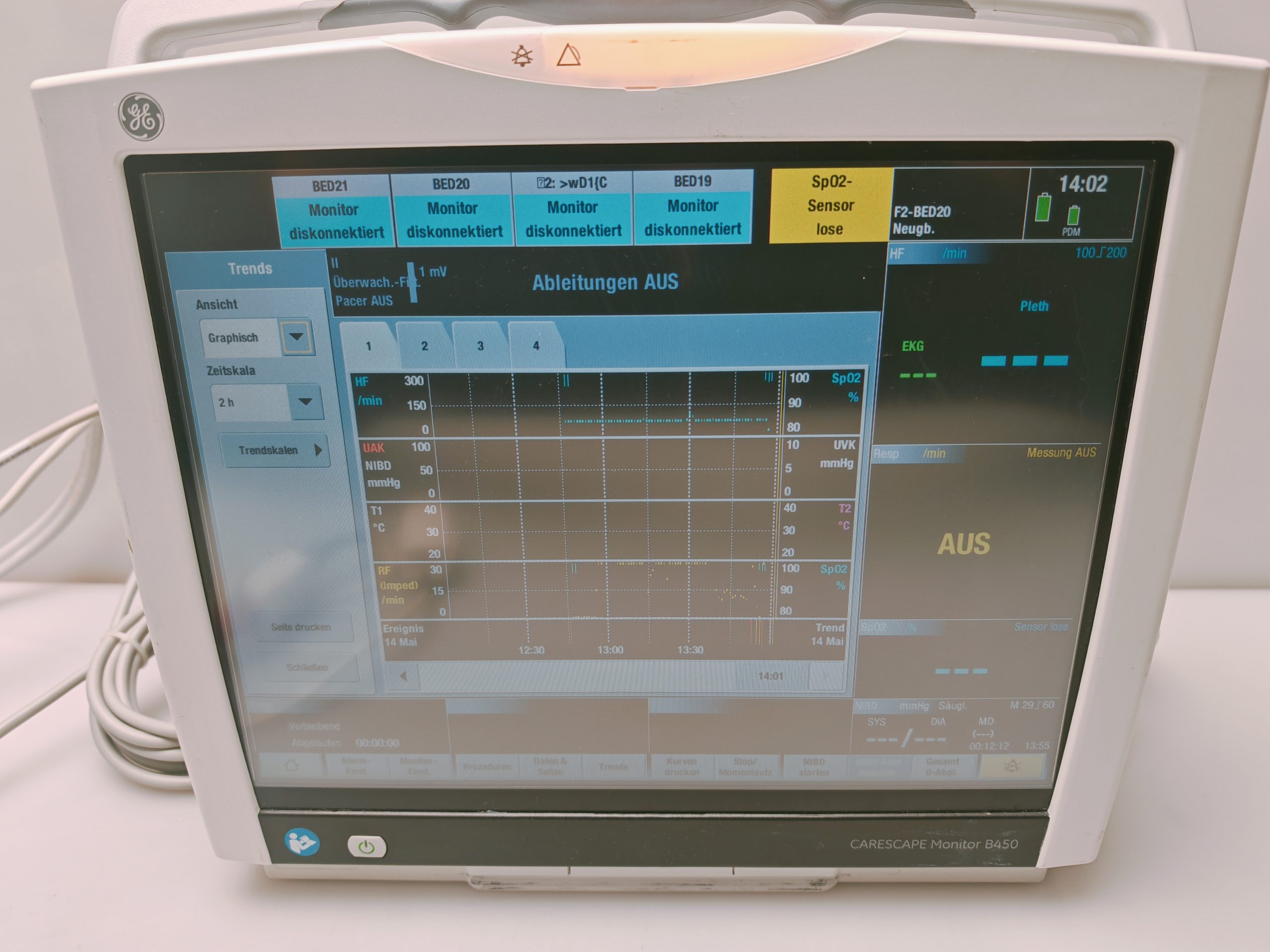 GE Carescape B450 Monitor Überwachungsmonitor thumbnail 10