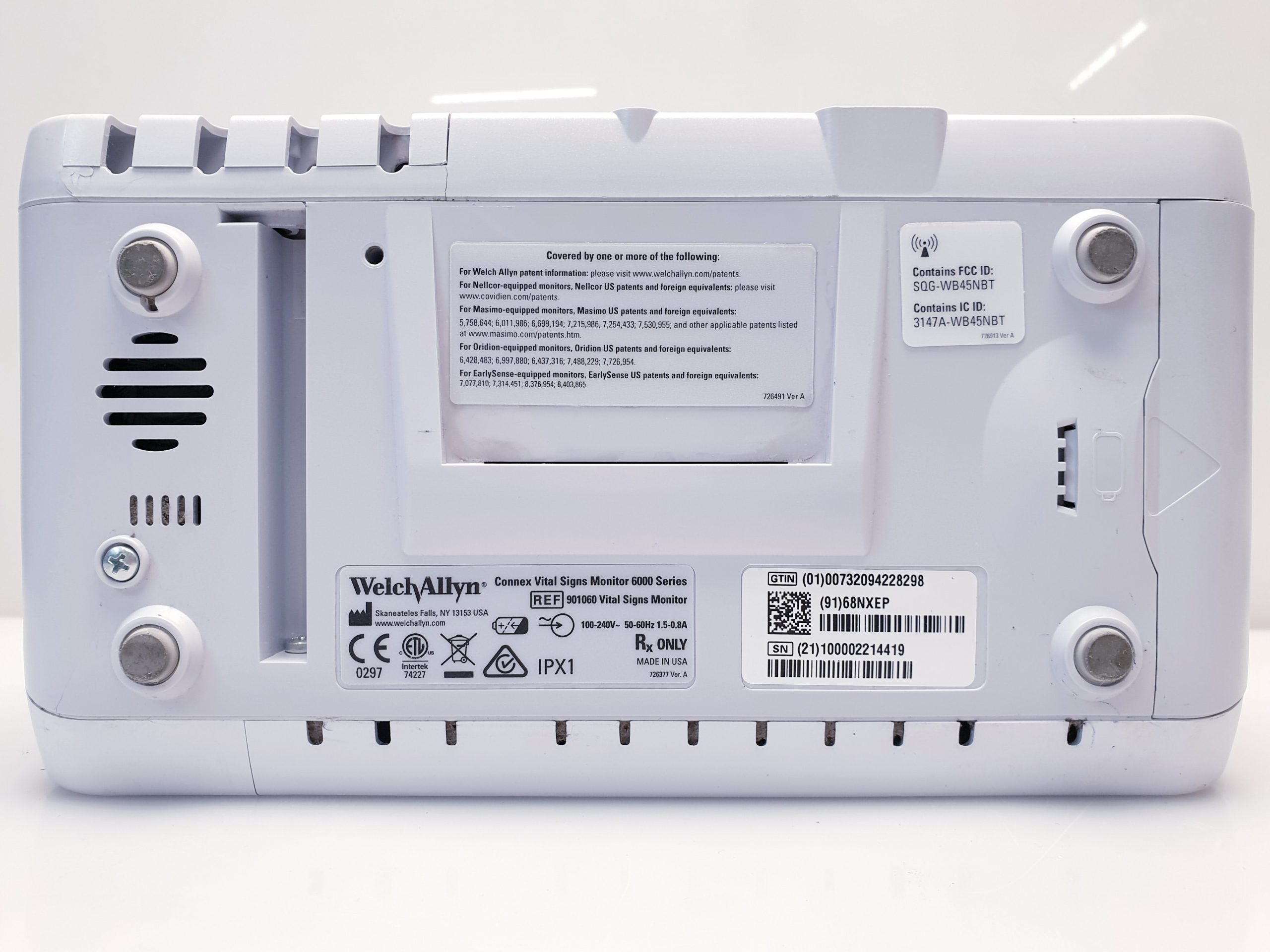 Welch allyn 6000 series vital signs Monitor thumbnail 9