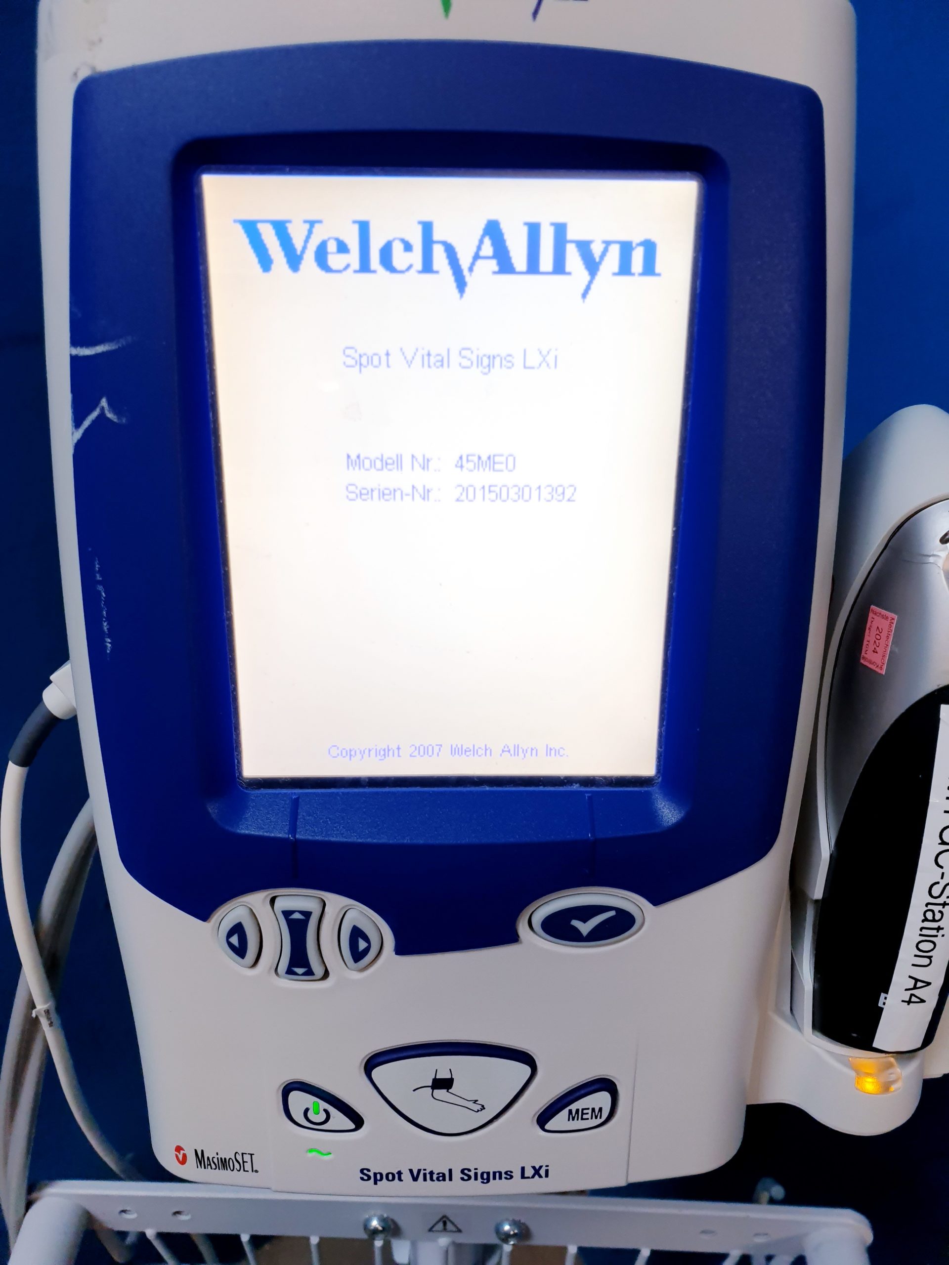 Welch Allyn Spot Vital Signs LXi Patientenmonitor thumbnail 4