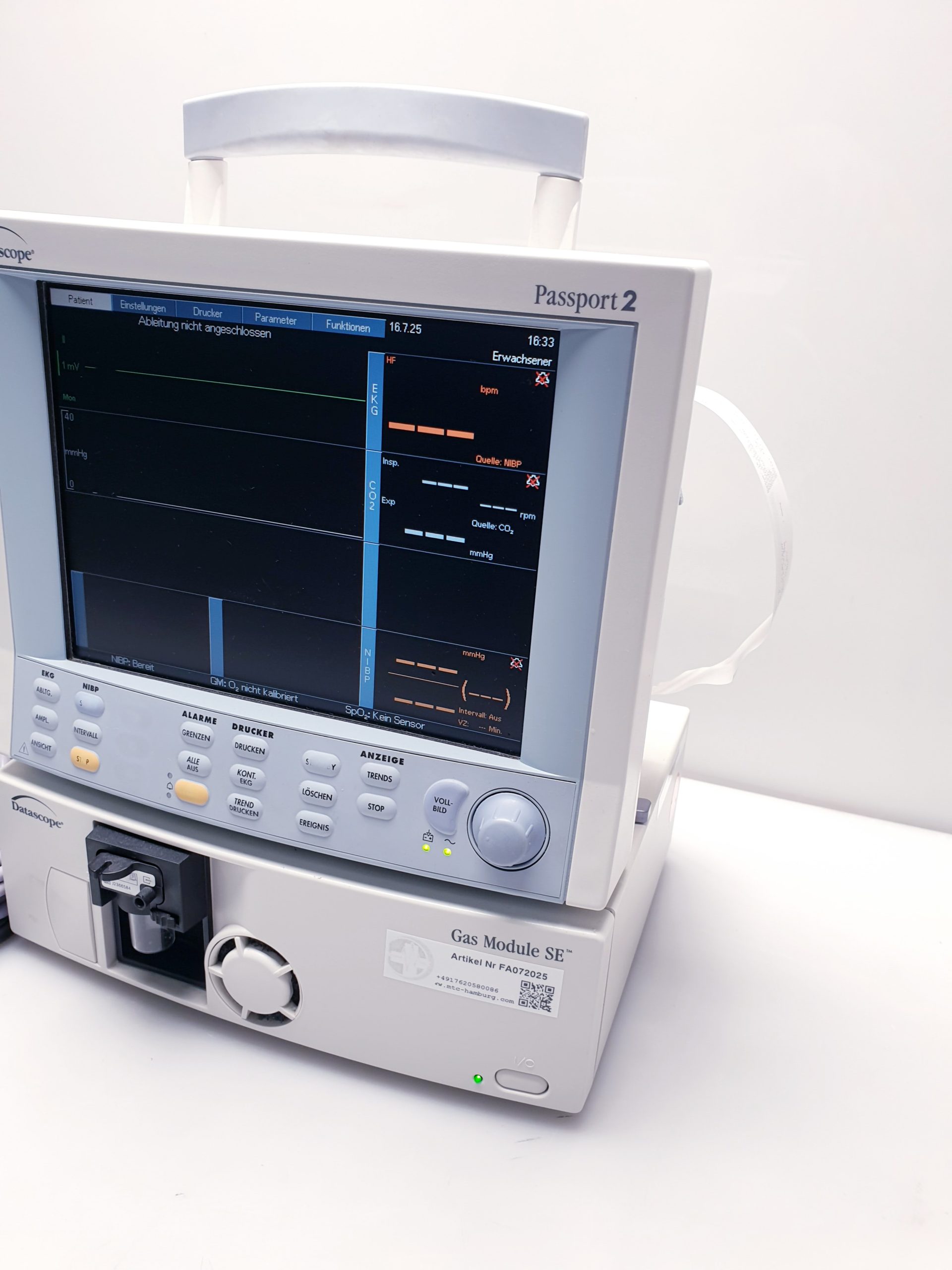 Datascope Passport 2 + Gas Module SE – Überwachungsmonitor – Anästhesie thumbnail 2