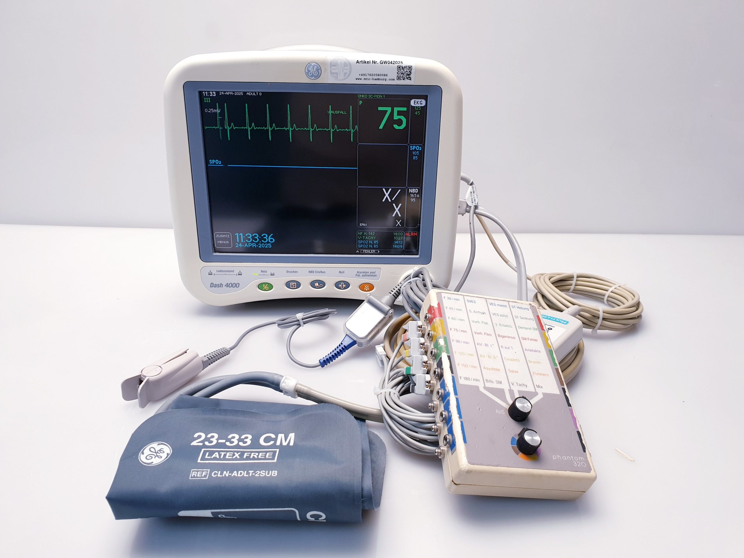 GE Dash 4000 Patientenüberwachungsmonitor Überwachungsmonitor mit SpO2, NiBp und EKG thumbnail 7