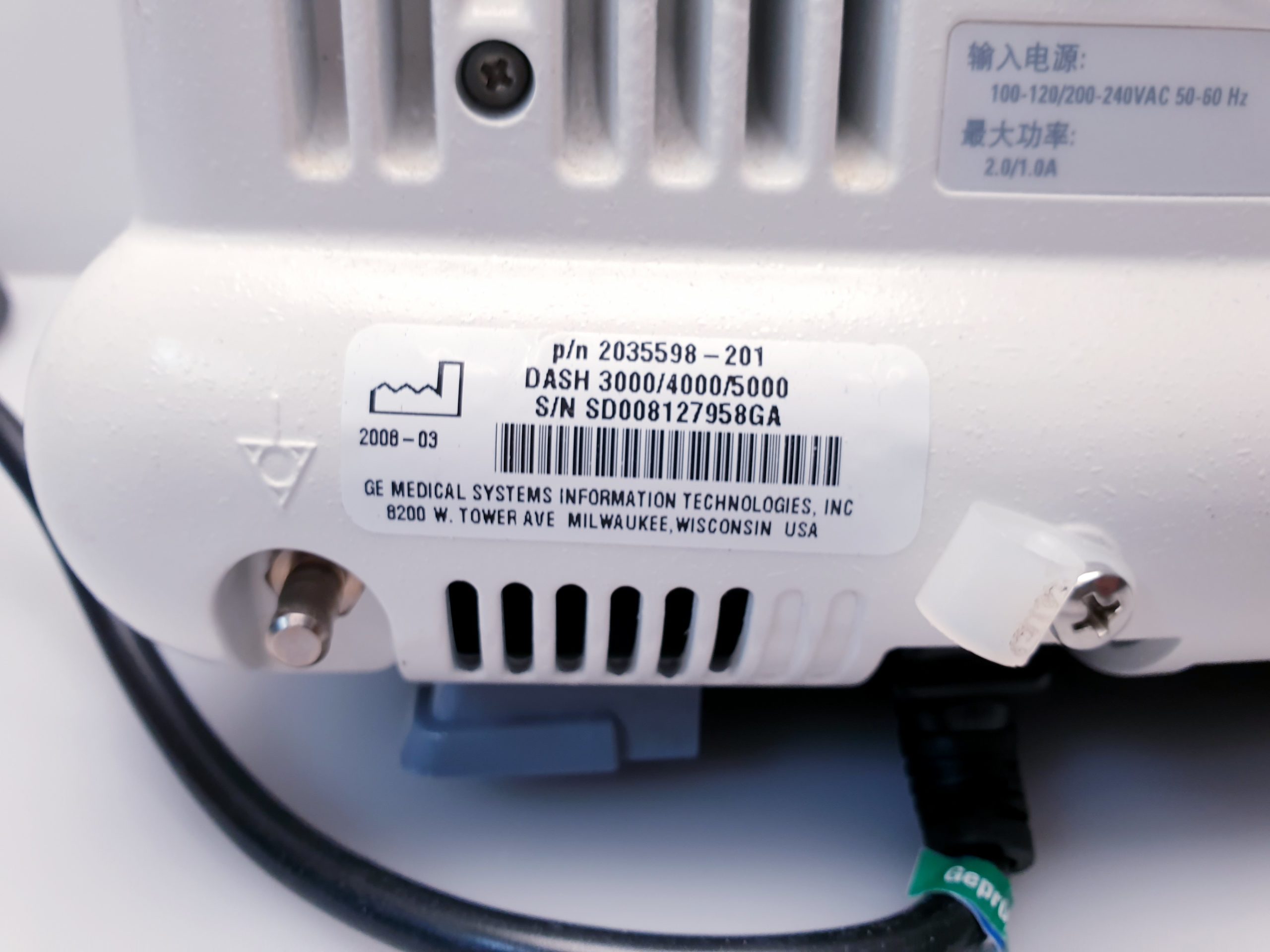 GE Dash 4000 Patientenüberwachungsmonitor Überwachungsmonitor mit SpO2, NiBp und EKG thumbnail 11