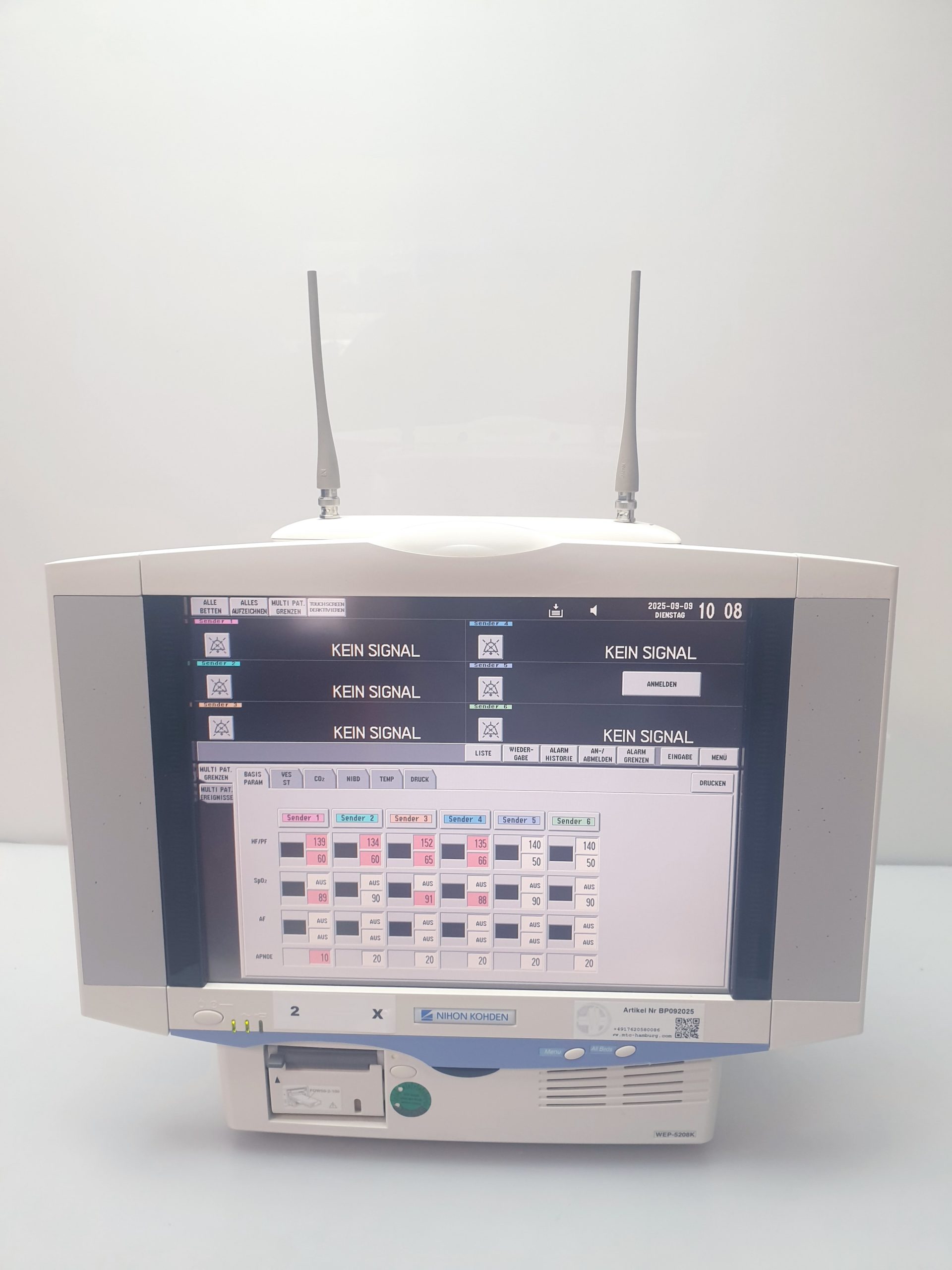 Nihon Kohden WEP-5208K Telemetriesystem (Zentrale Überwachungseinheit) thumbnail 13