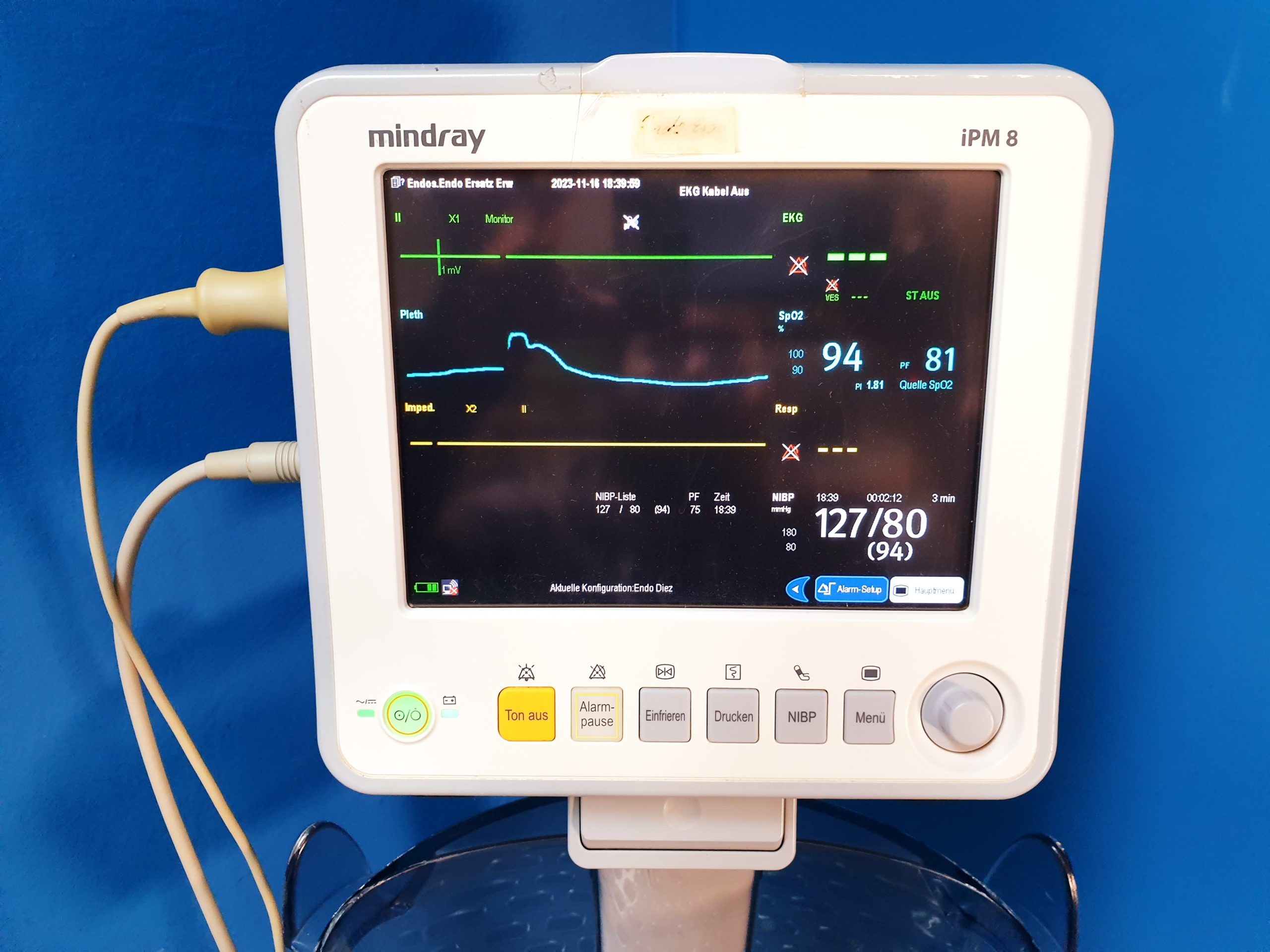 Mindray iPM 8 iPM8 Monitor – Übeerwachungsmonitor auf fahrbarem Gestell thumbnail 2