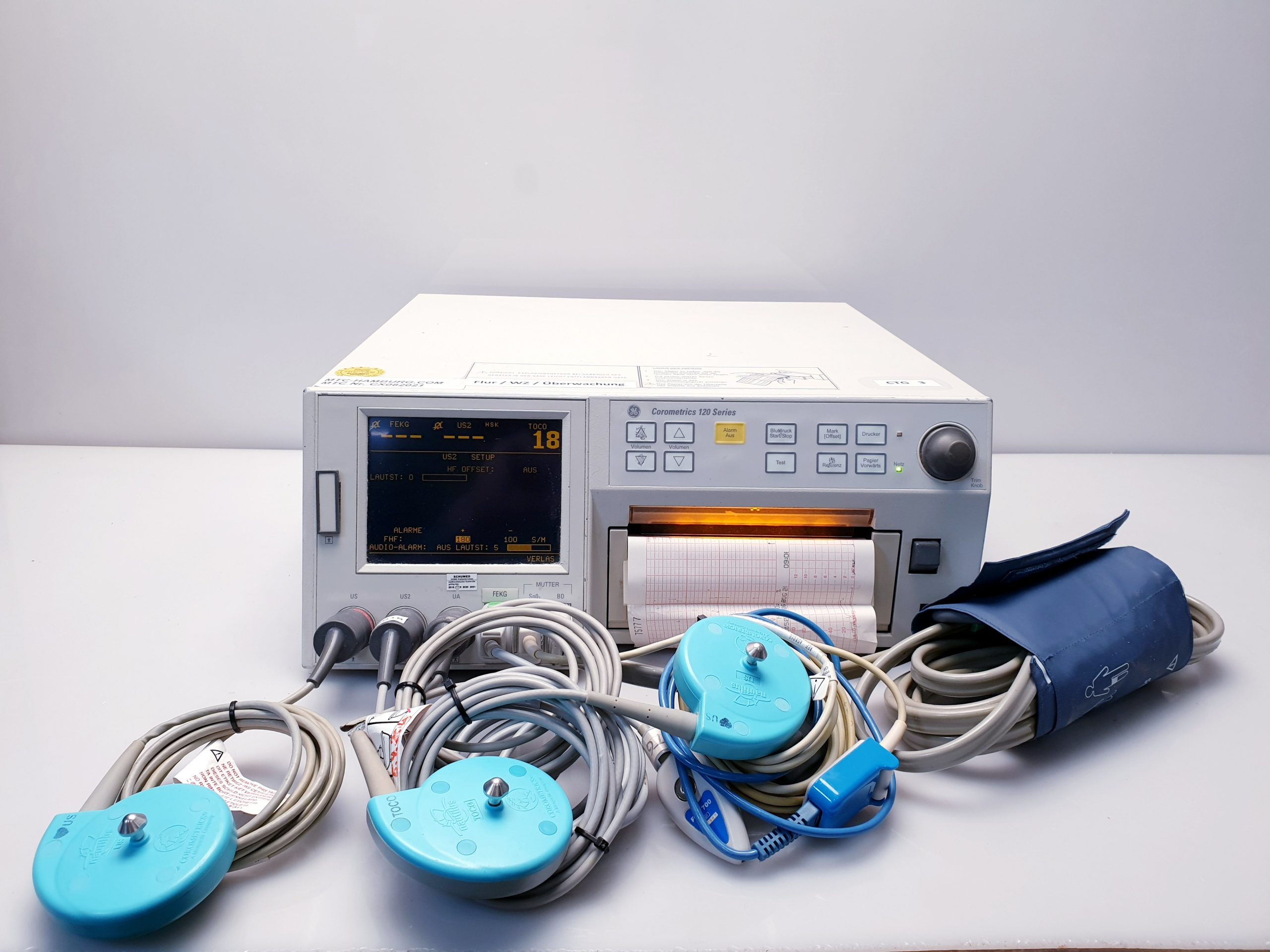 Corometrics 120 series CTG + SpO2 Sensor + Aufnehmen — image 1 of 19