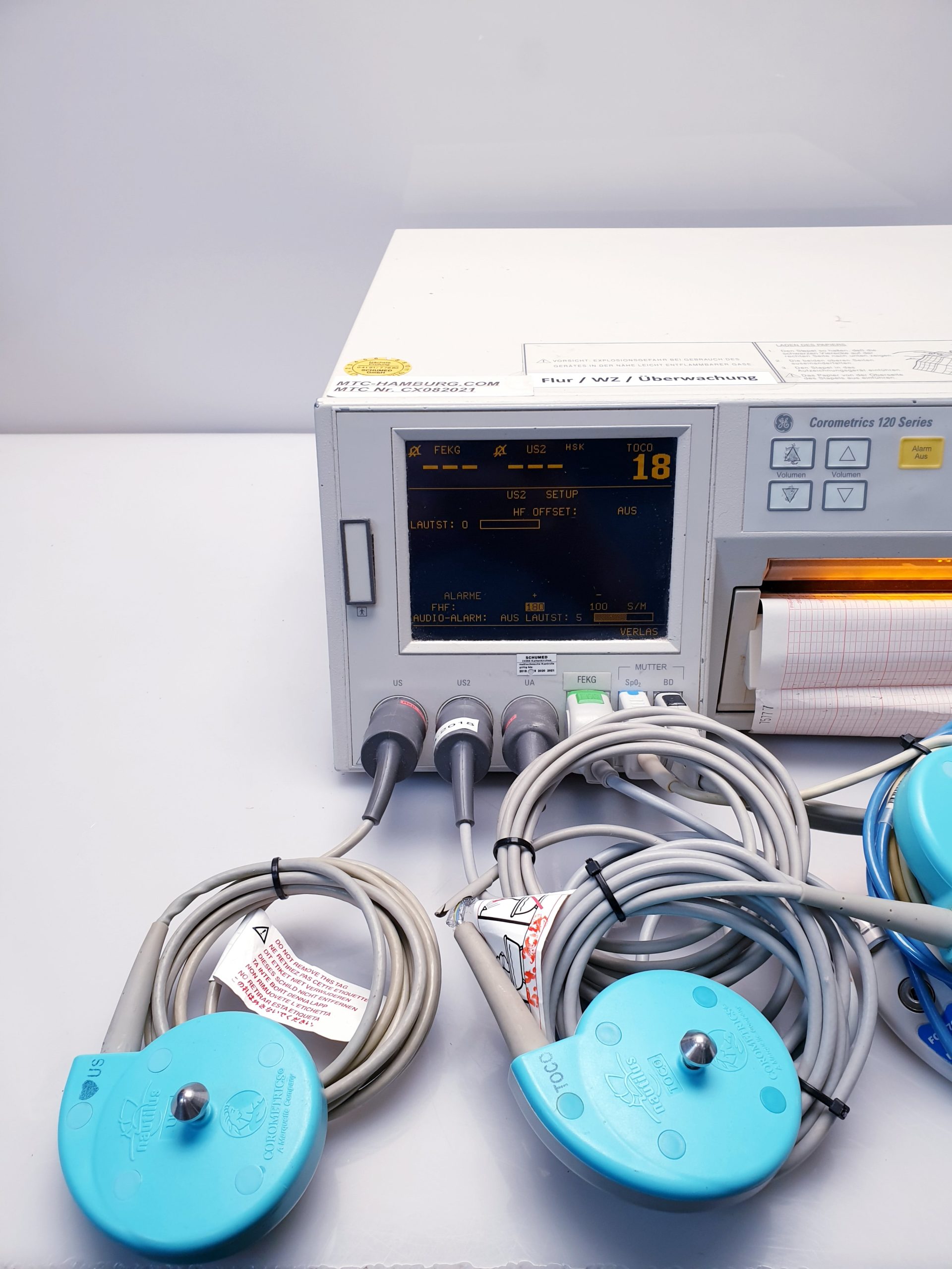 Corometrics 120 series CTG + SpO2 Sensor + Aufnehmen thumbnail 3