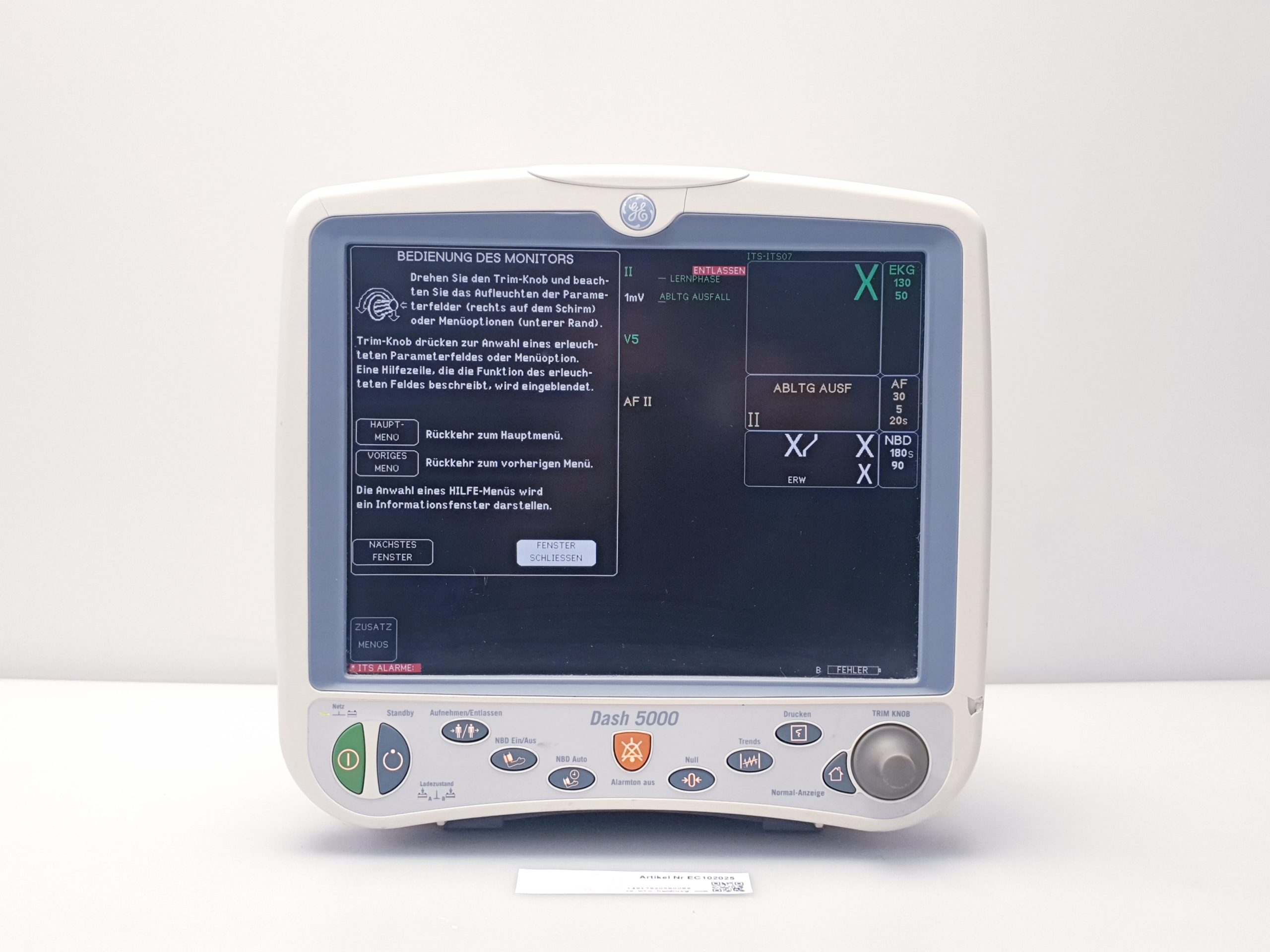 GE Dash 5000 Patient Monitor Überwachungsmonitor — image 1 of 9