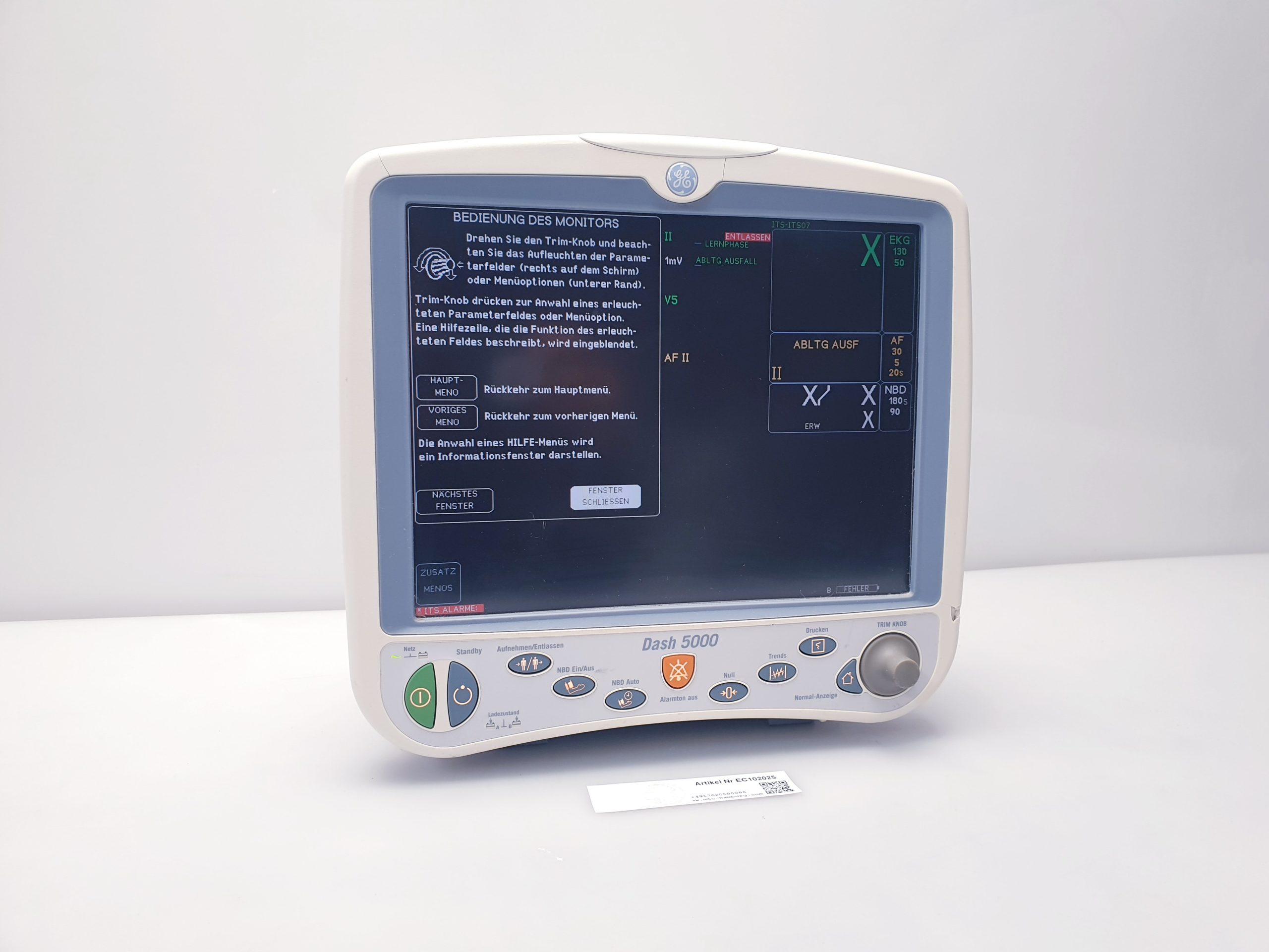 GE Dash 5000 Patient Monitor Überwachungsmonitor thumbnail 2