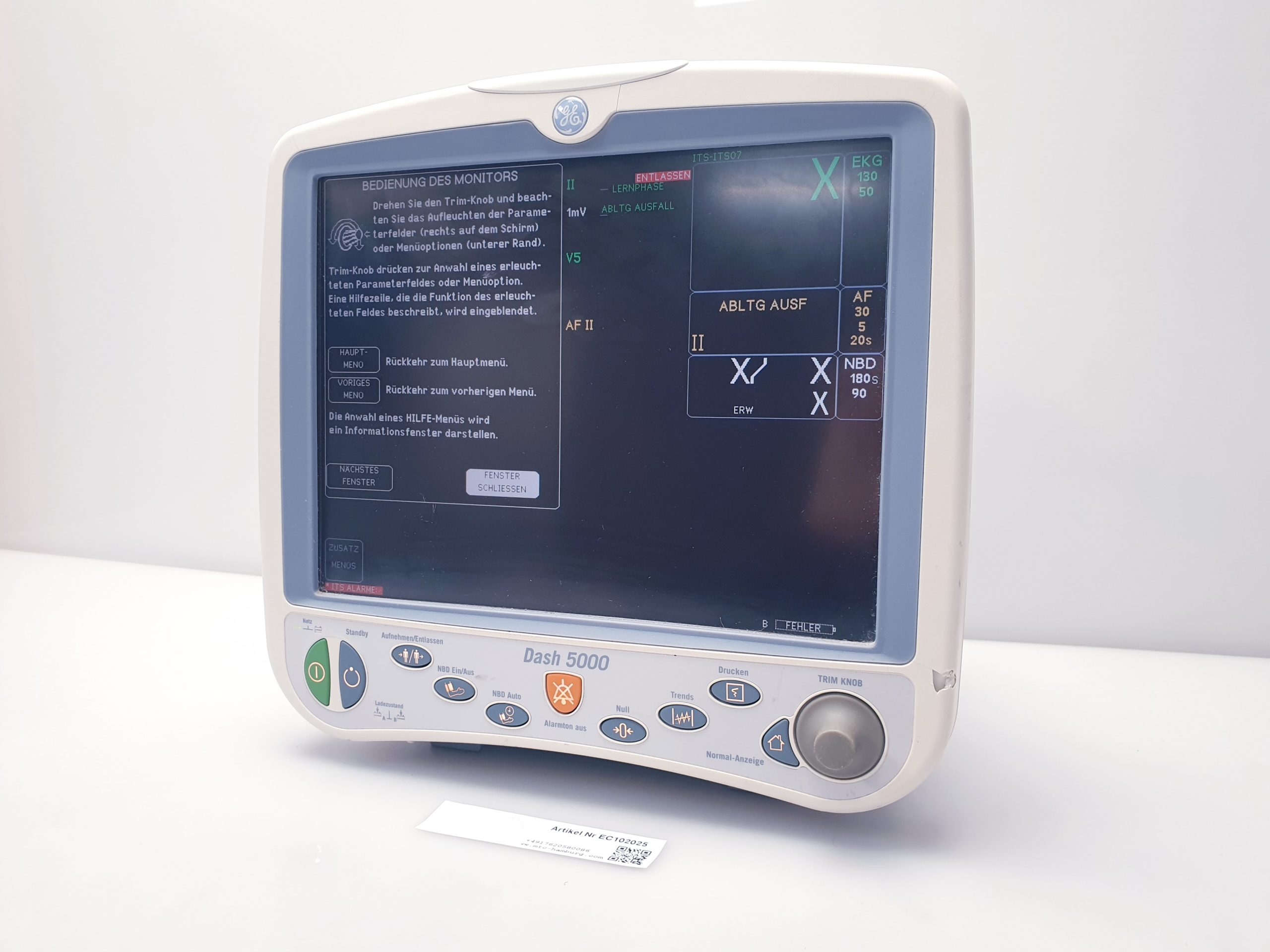 GE Dash 5000 Patient Monitor Überwachungsmonitor thumbnail 4