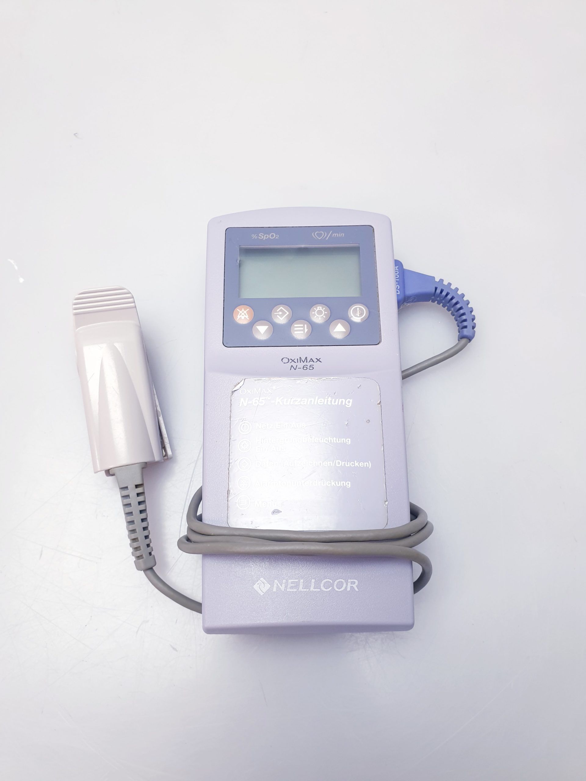 Nellcor N-65 (N65) OxiMax Pulsoximeter mit Fingersensor — image 1 of 6