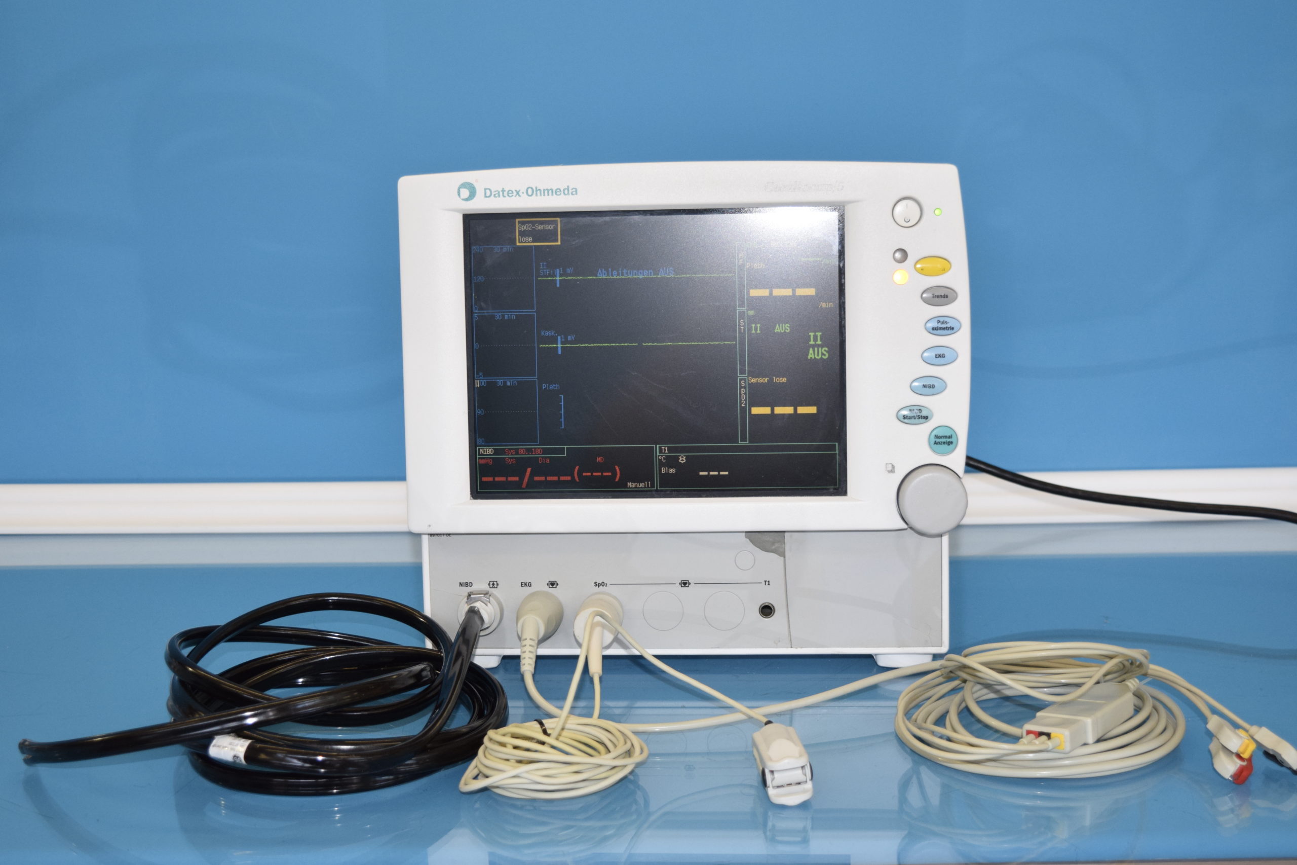 Datex-Ohmeda Cardiocap 5 CARDIOCAP5 Überwachungsmonitor mit Zubehör – defekt thumbnail 2