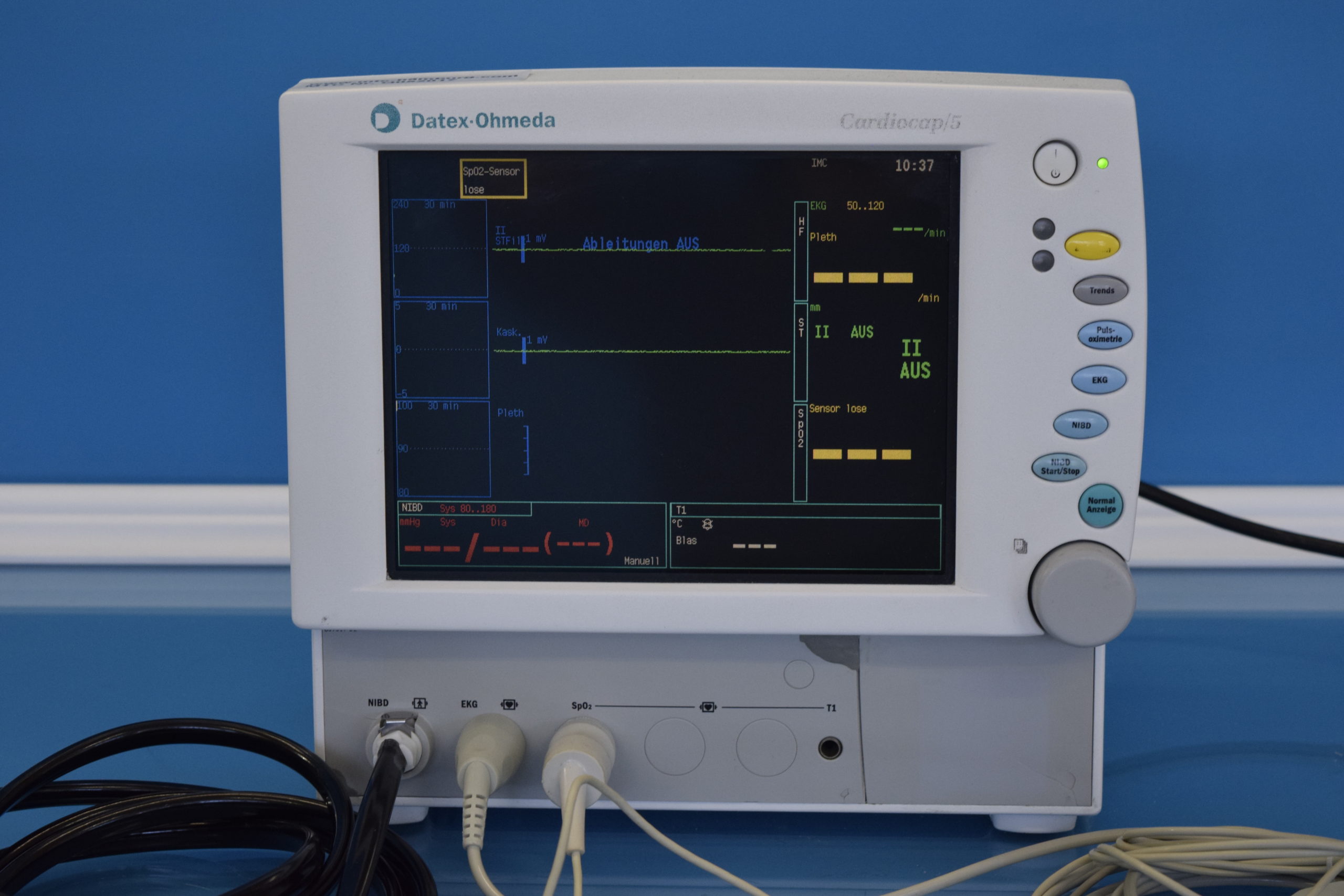Datex-Ohmeda Cardiocap 5 CARDIOCAP5 Überwachungsmonitor mit Zubehör – defekt thumbnail 5