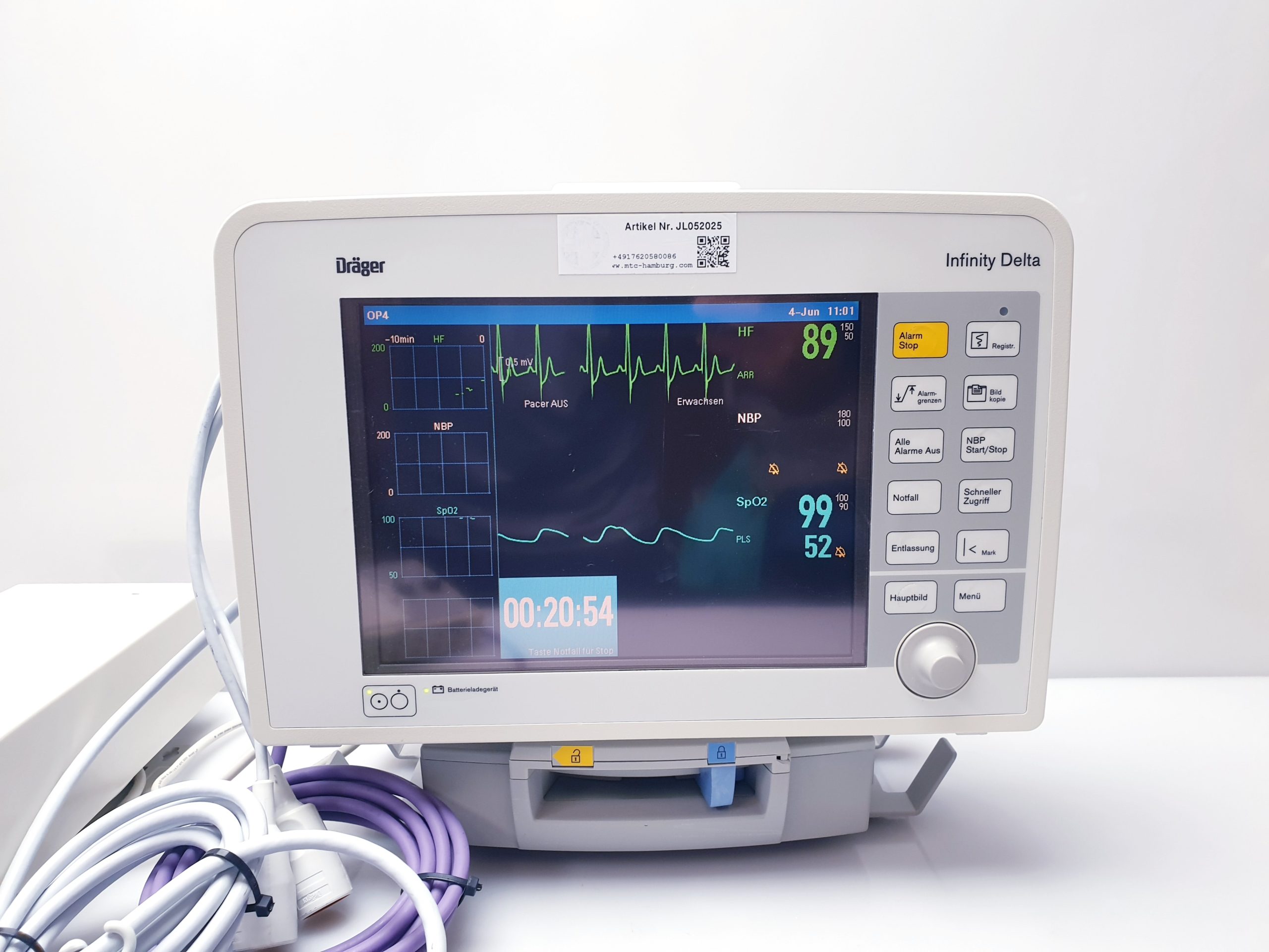 Dräger infinity Delta Patienten Monitor – Überwachungsmonitor thumbnail 8