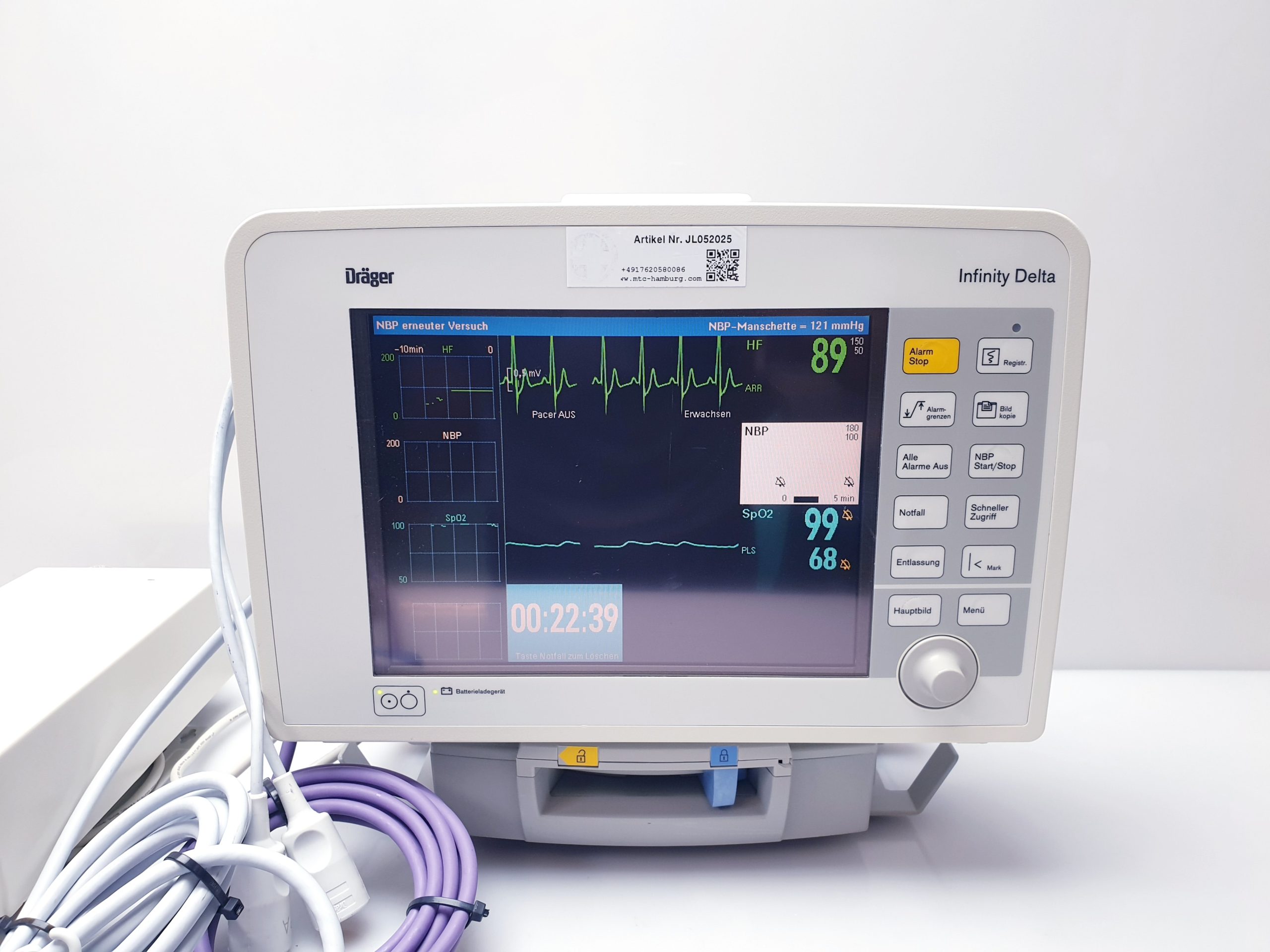 Dräger infinity Delta Patienten Monitor – Überwachungsmonitor thumbnail 12