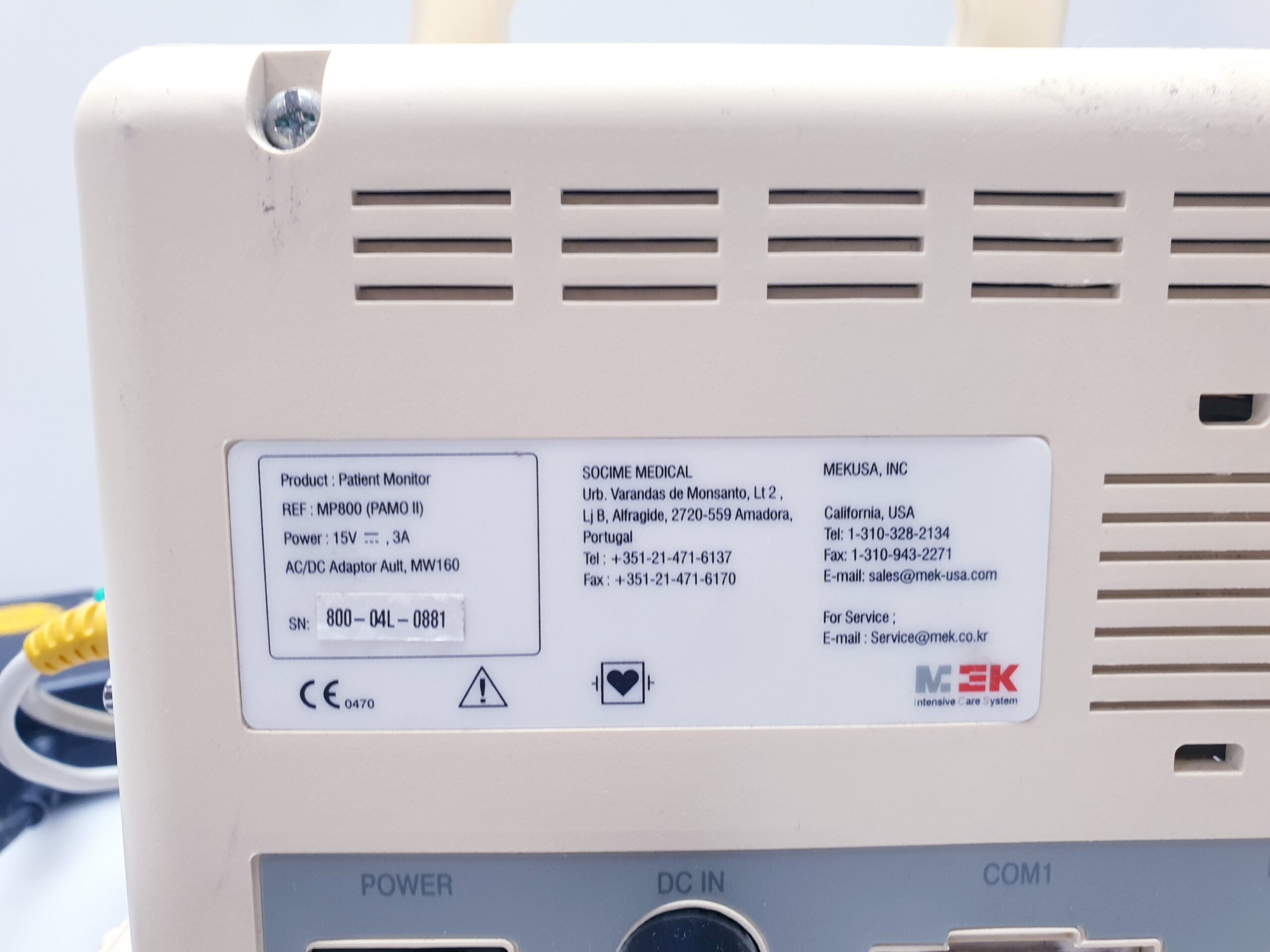 MEK MP800 PAMO II Patientenmontior thumbnail 11