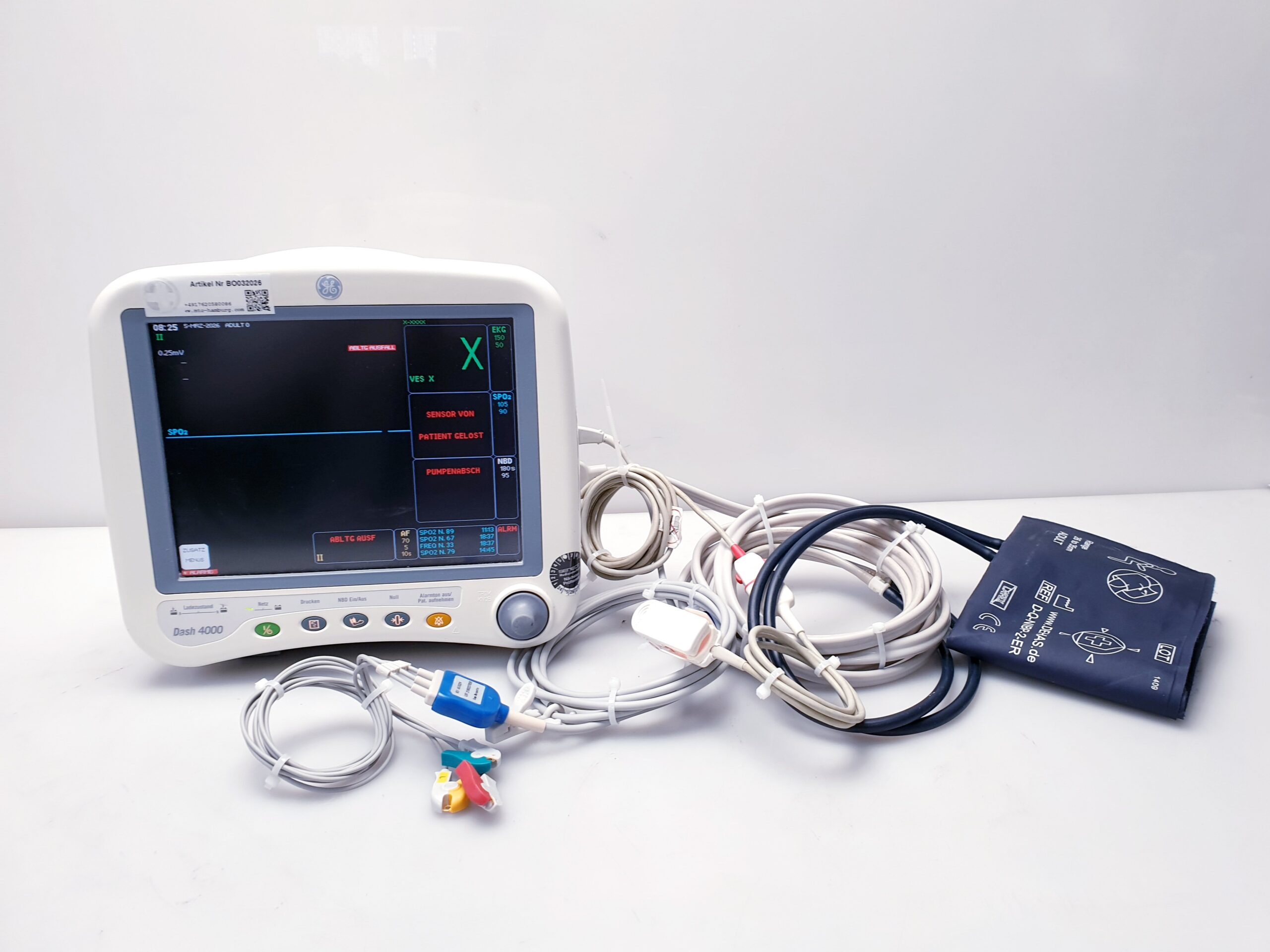 GE Dash 4000 Patientenüberwachungsmonitor Überwachungsmonitor mit SpO2, NiBp thumbnail 6