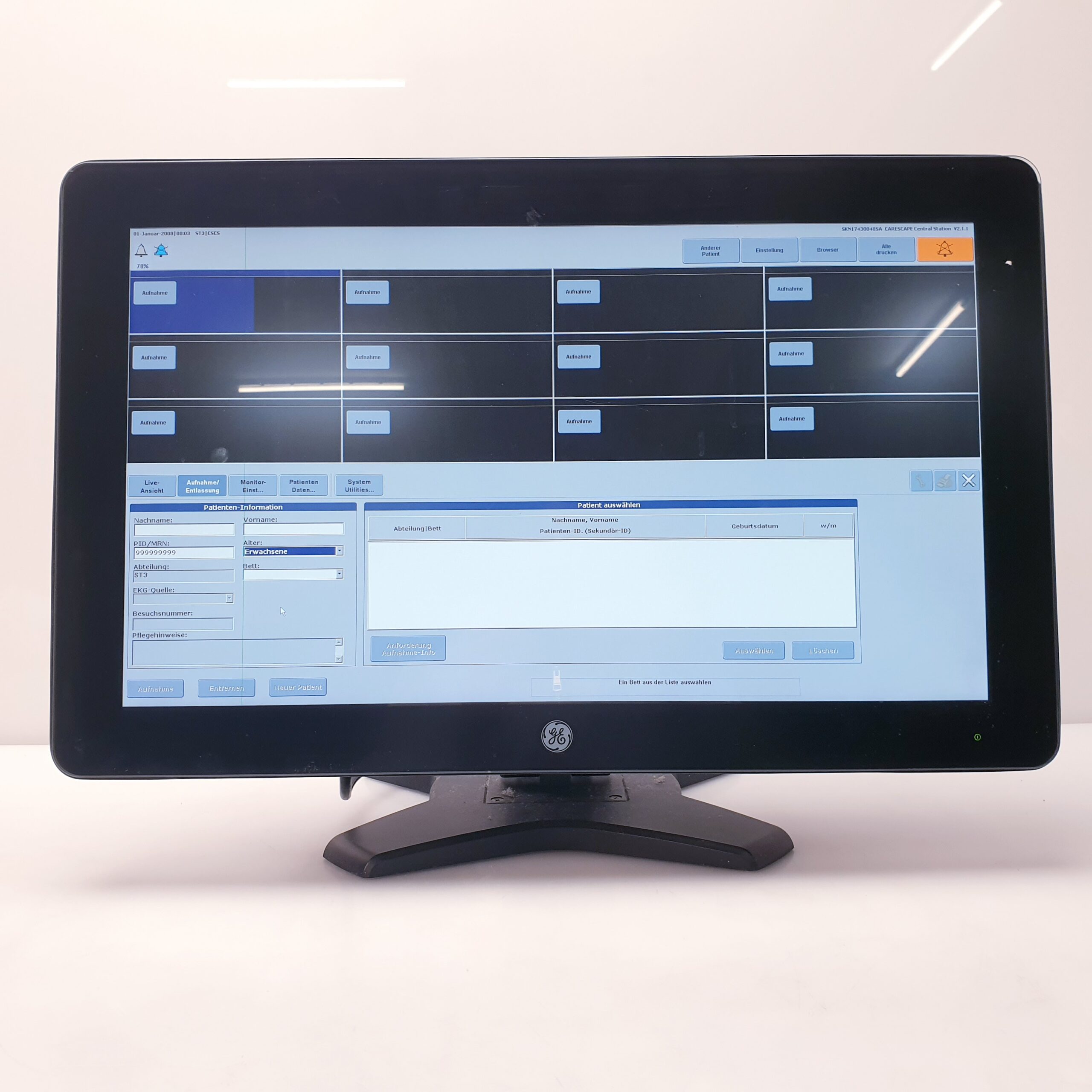 GE CareScape Central Station MAJ700 2082278‑001 Patientenüberwachungs‑Zentrale thumbnail 2