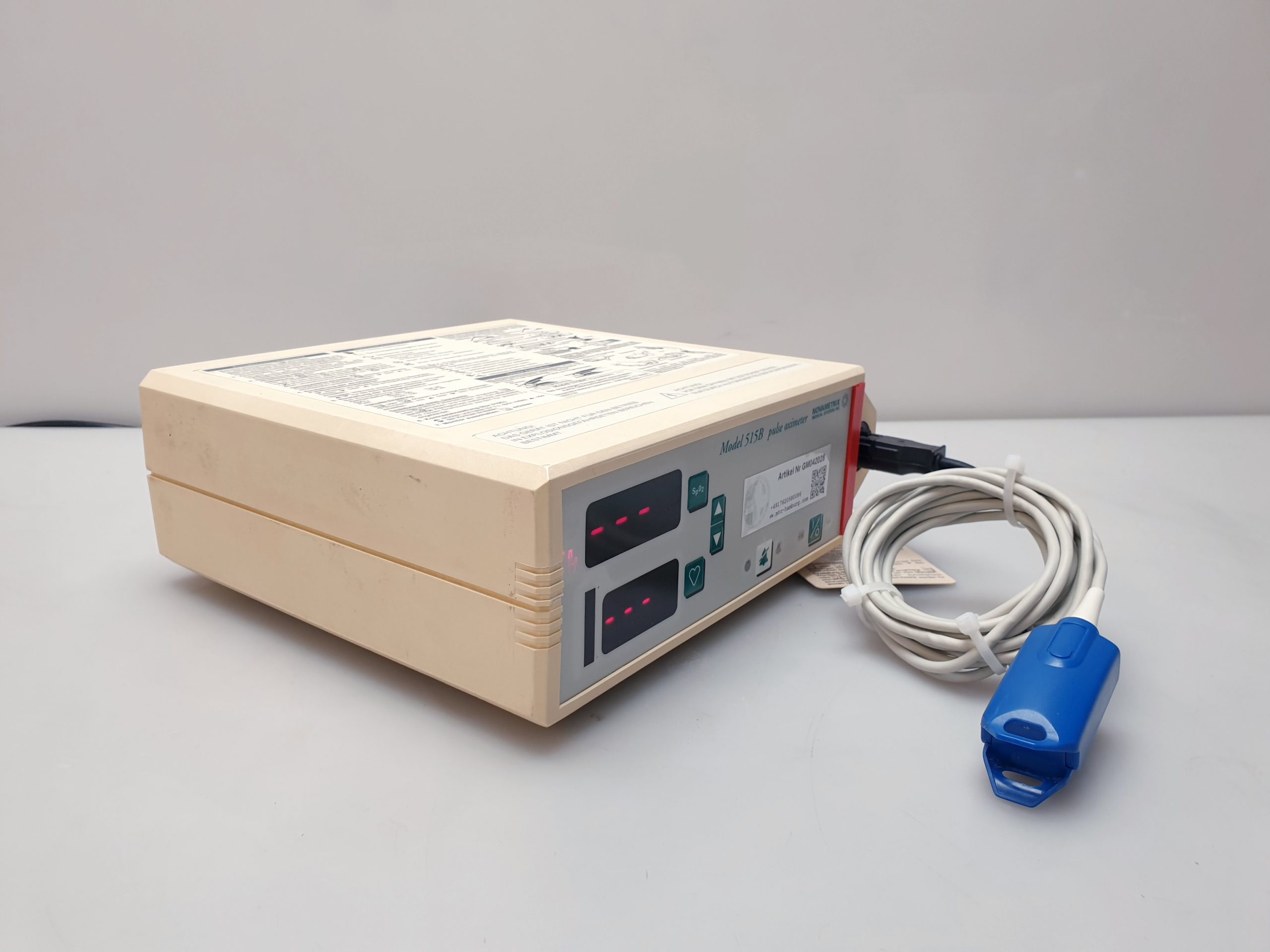 NOVAMETRIX 515B 515 B Pulseoxymeter mit Fingersensor thumbnail 7
