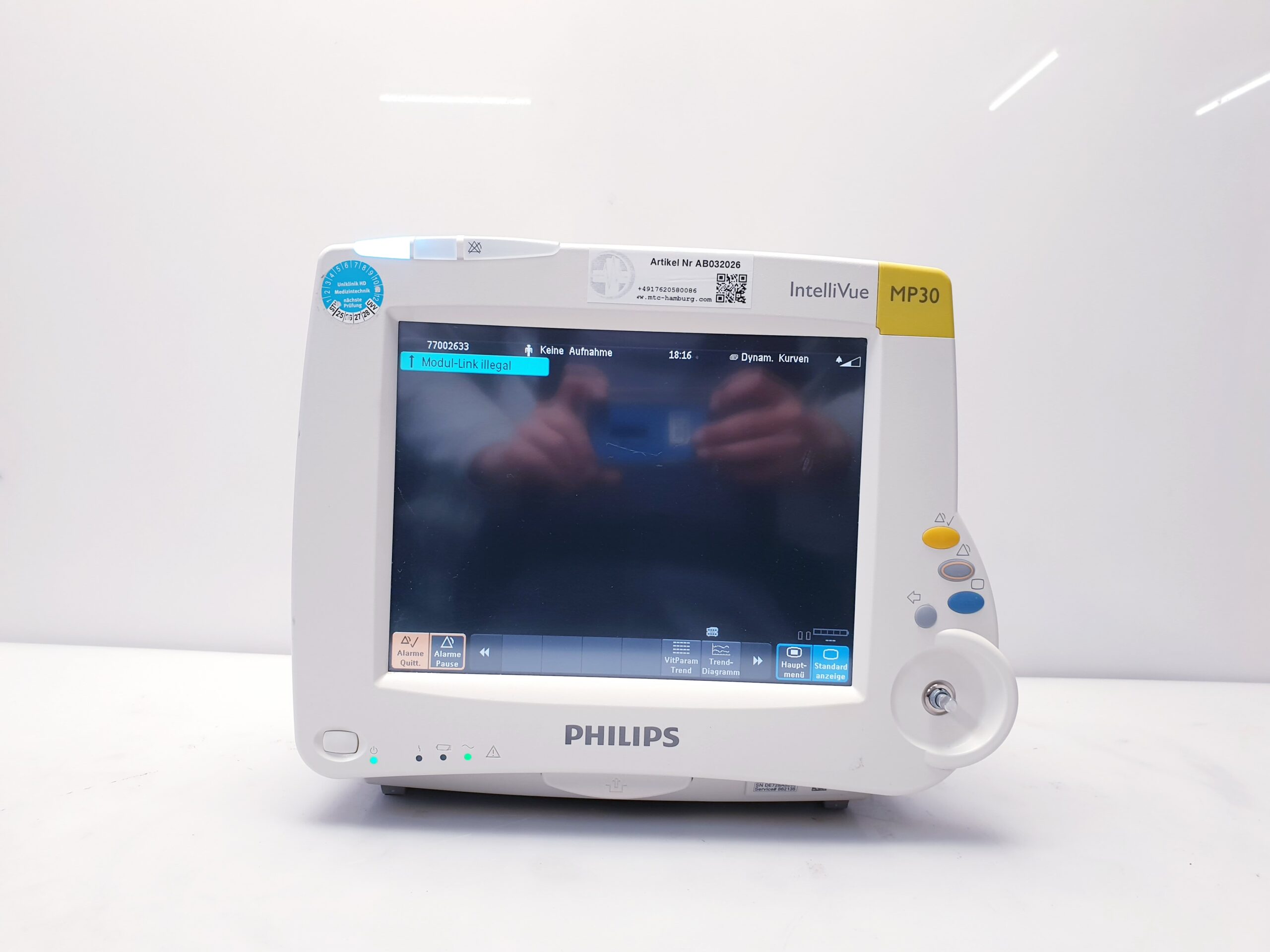 Philips MP 30 MP30 IntelliVue Monitor Überwachungsmonitor Drehknopf fehlt — image 1 of 8