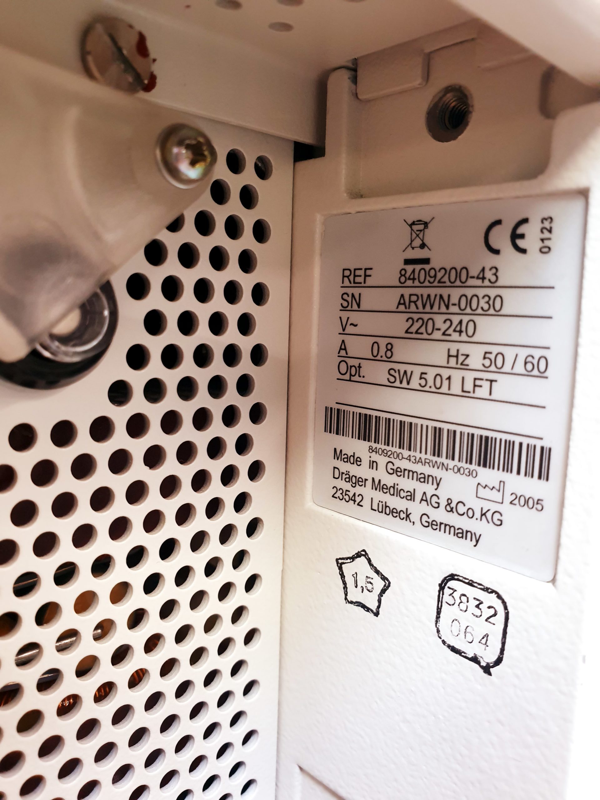 Dräger Draeger 8000 plus + Fisher Paykel Verdampfer MR850AGU thumbnail 8