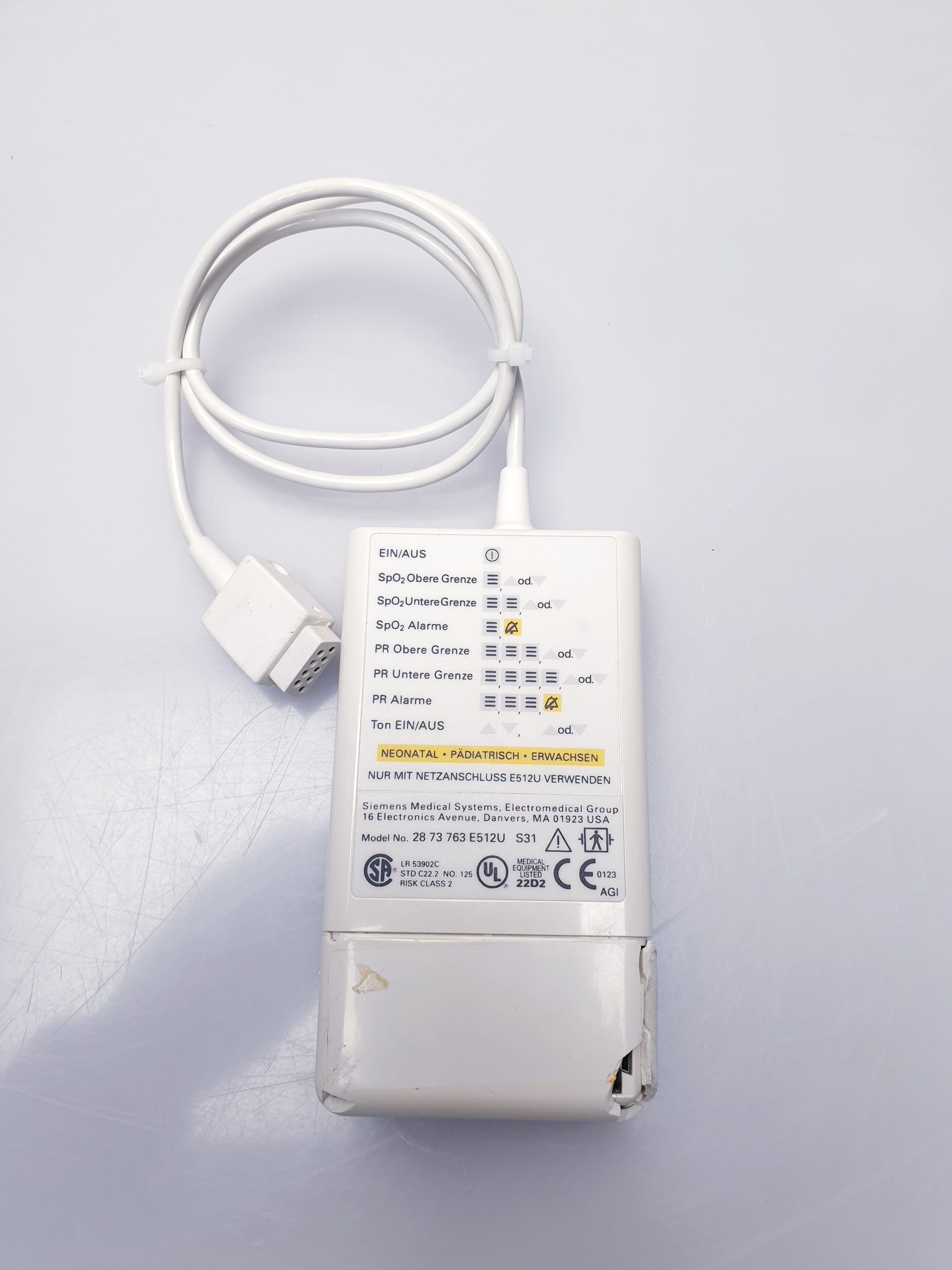 Siemens MicrO2 tragbares Pulsoximeter – Ohne Fingesensor kabel thumbnail 6