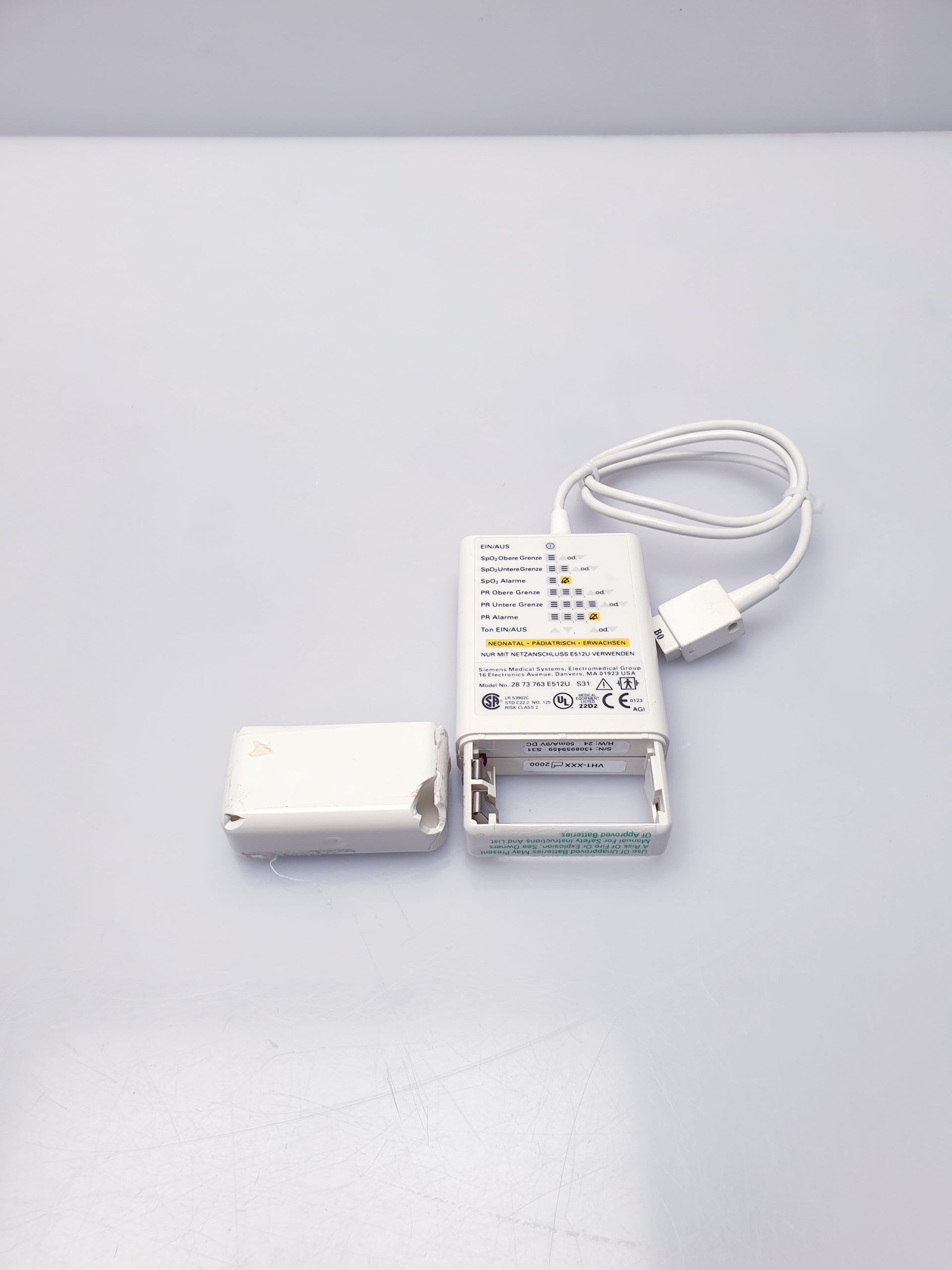Siemens MicrO2 tragbares Pulsoximeter – Ohne Fingesensor kabel thumbnail 7