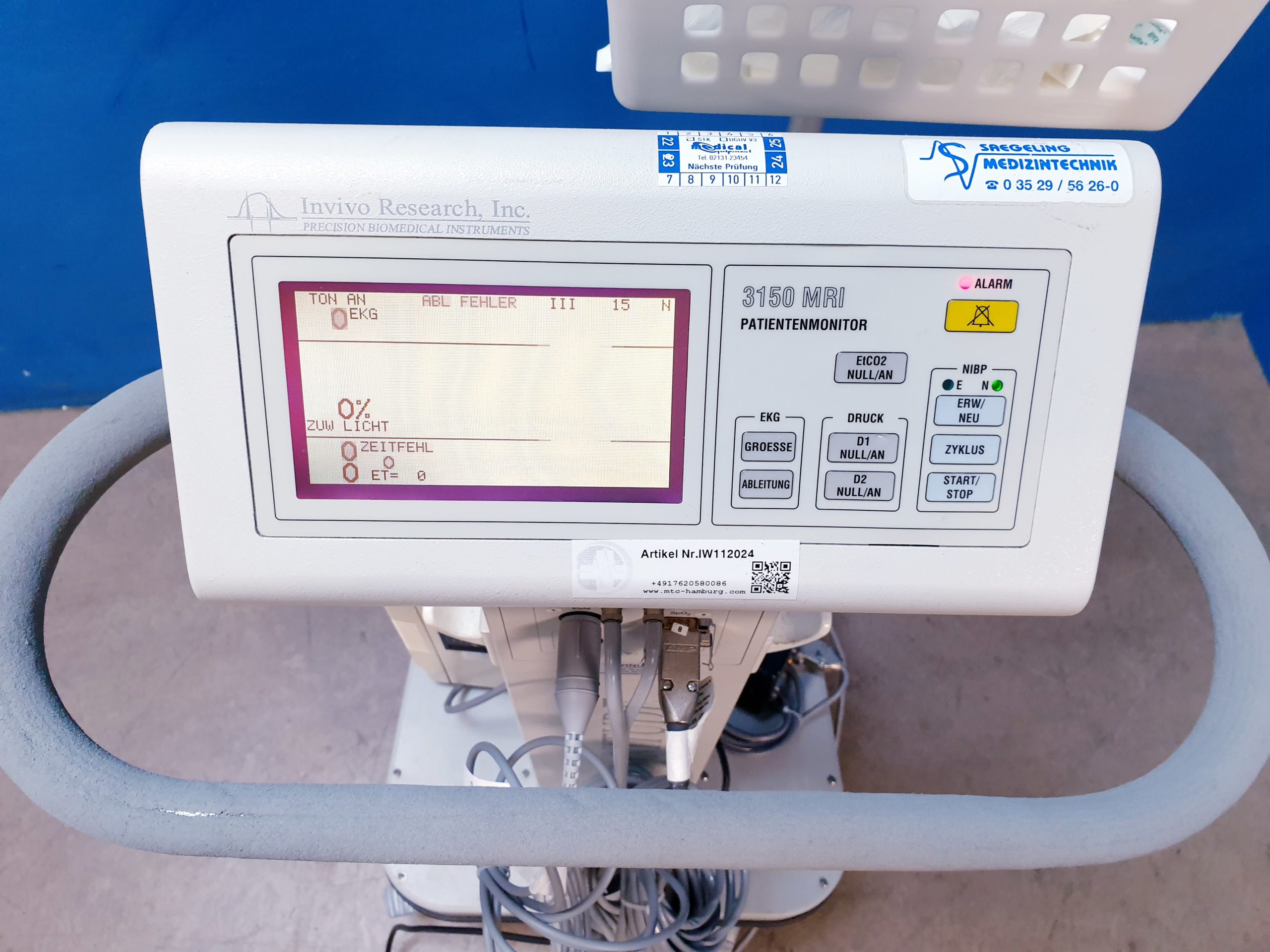 Invivo 3150 MRI Patient Monitor mit Zubehör thumbnail 14