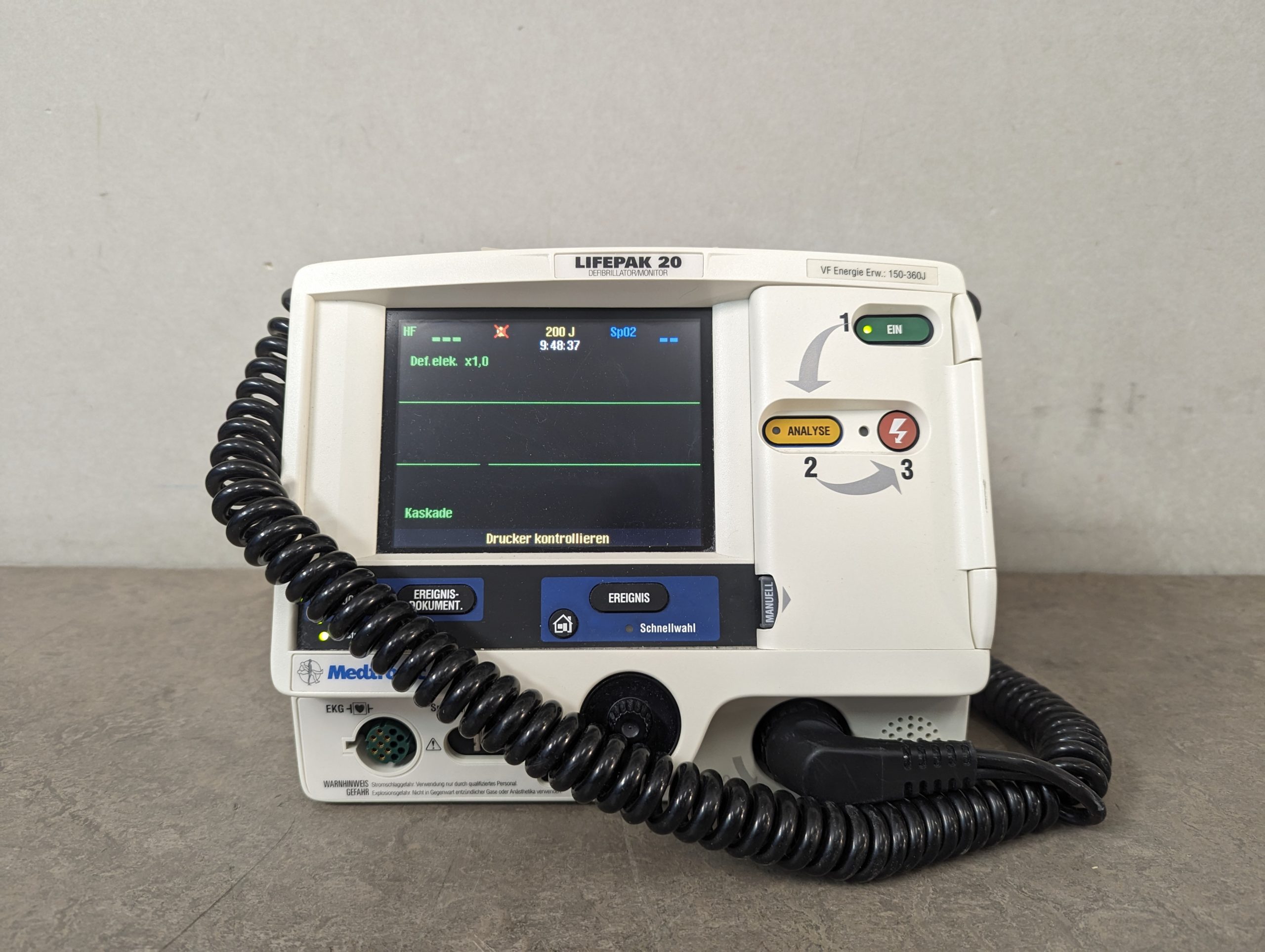 Medtronic Lifepak 20 Physio-Control Defibrillator Monitor thumbnail 4