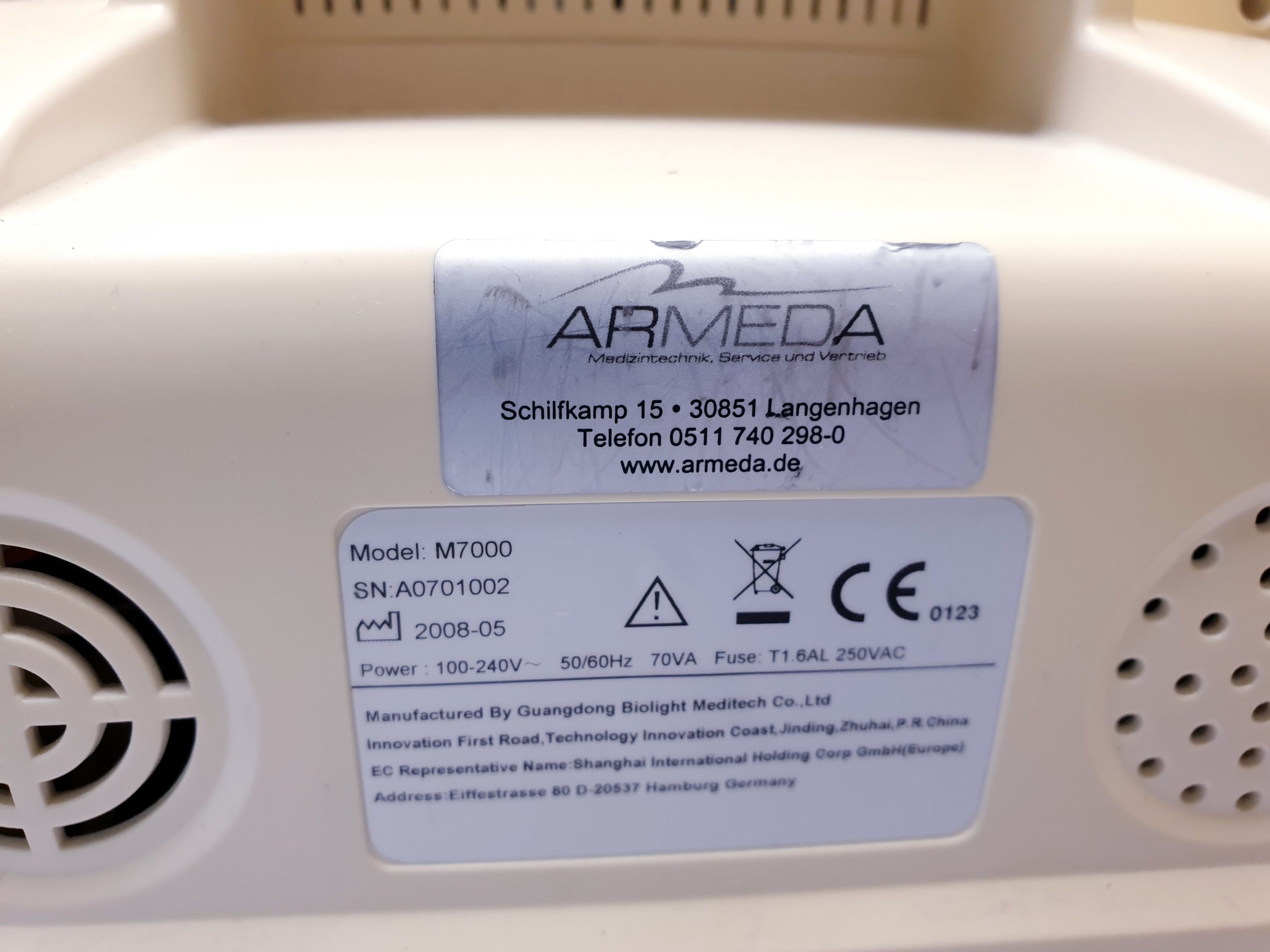 Biolight BLT M7000 Überwachungsmonitor EKG, SpO2, NIBP, Temp, Ohne Zubehör thumbnail 5