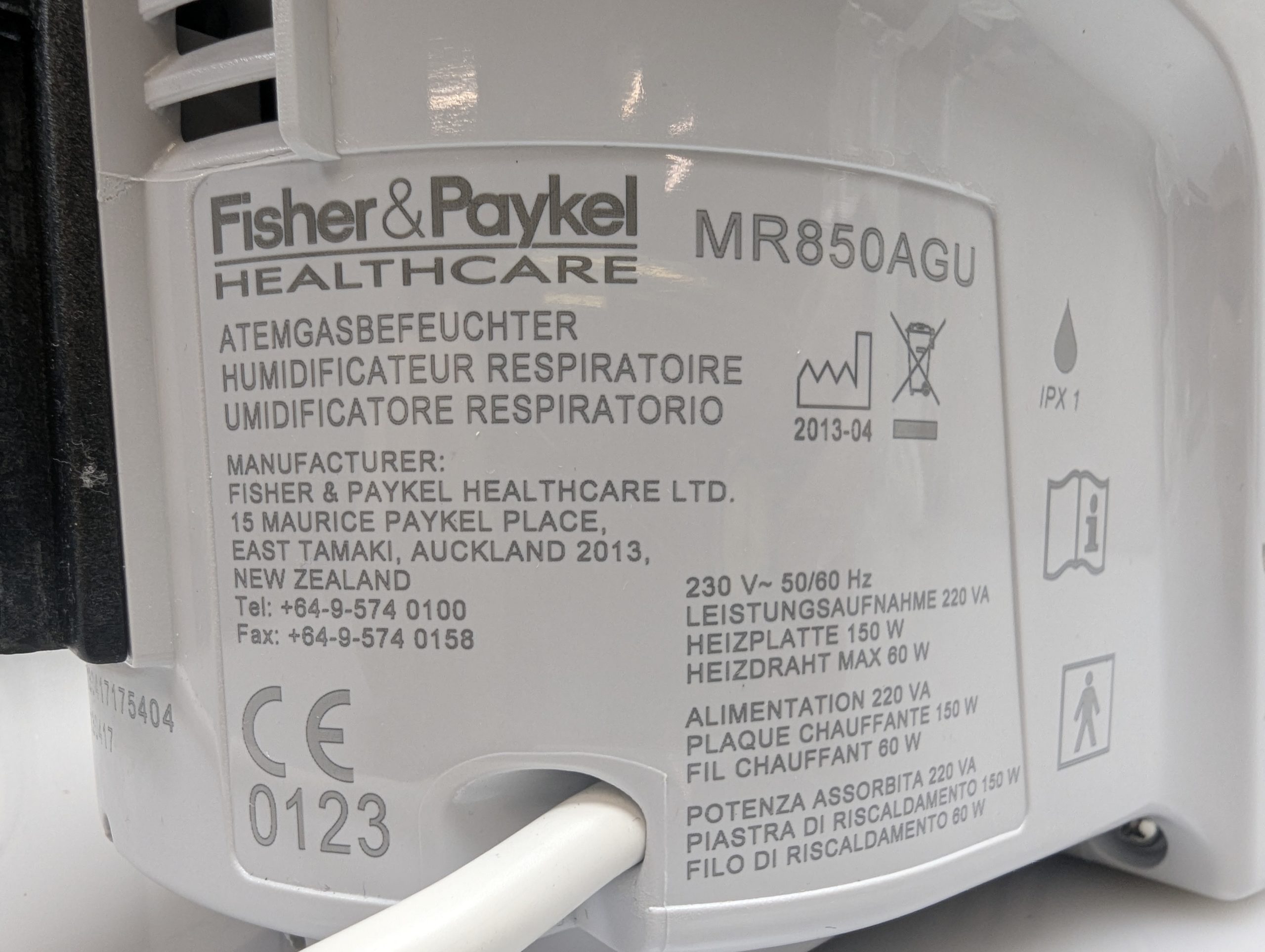 Fisher & Paykel MR850AGU ATEMGASBEFEUCHTER thumbnail 5
