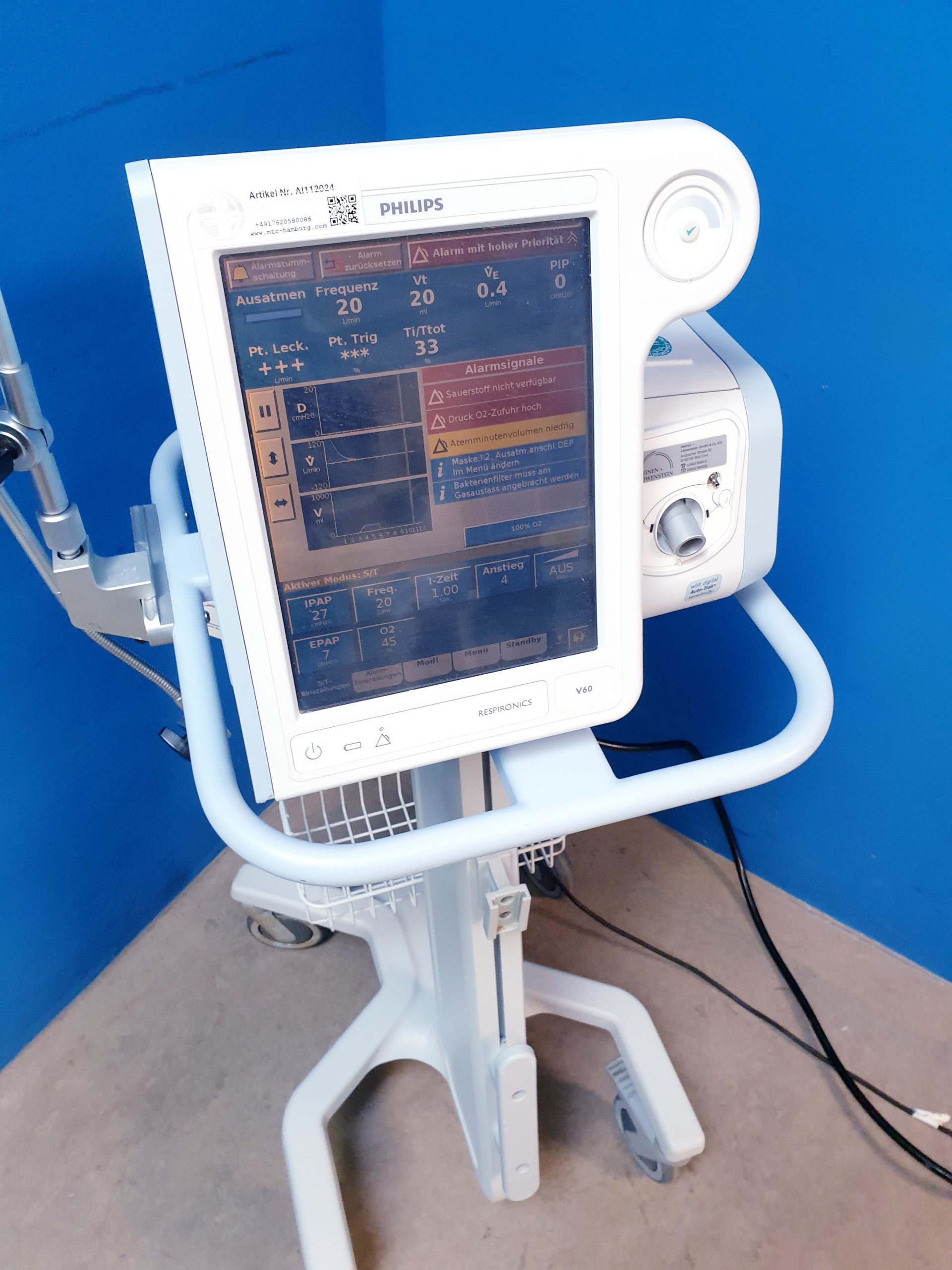 Philips Respironics V60 V 60 Beatmungsgerät thumbnail 2