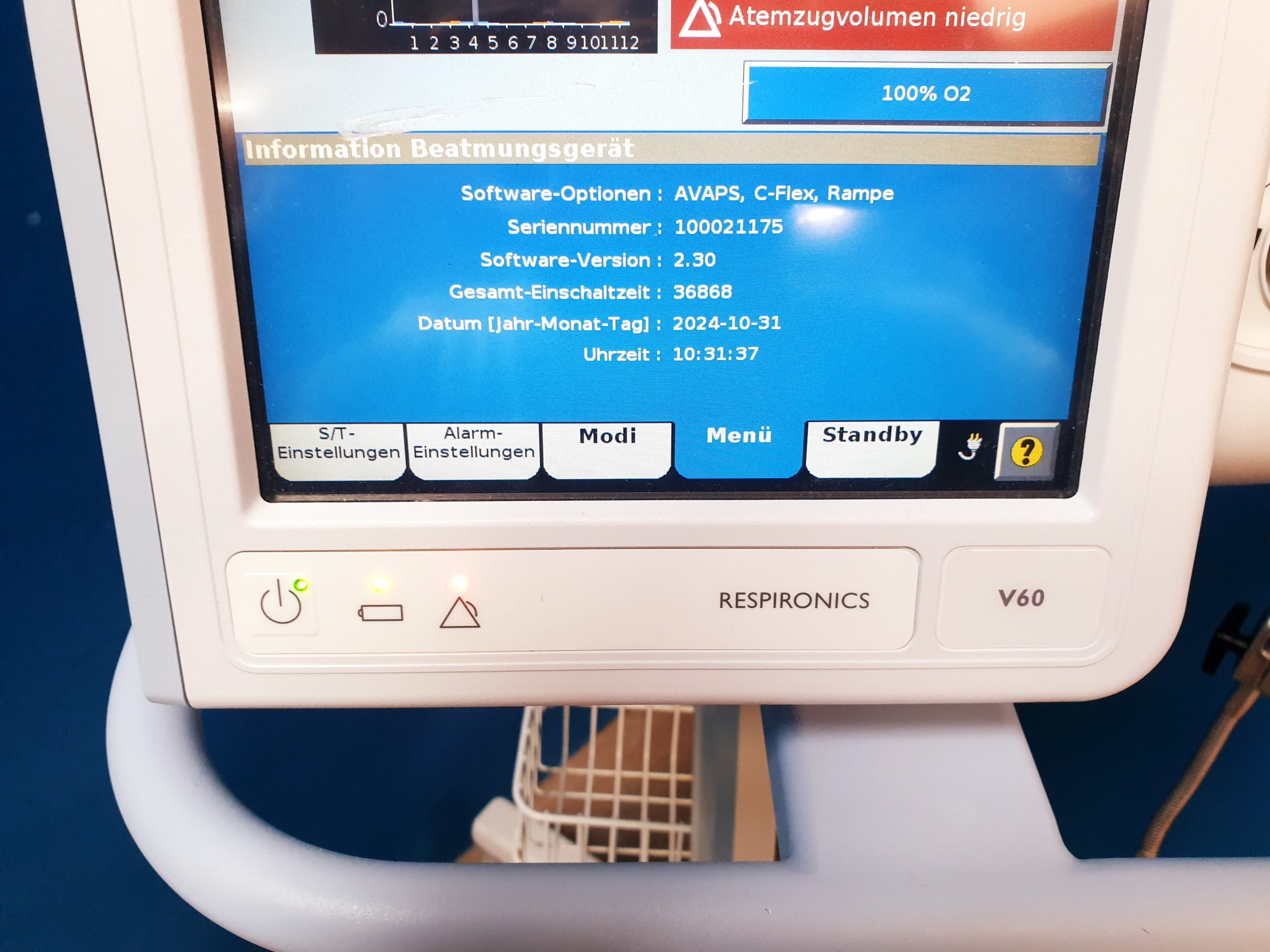 Philips Respironics V60 V 60 Beatmungsgerät thumbnail 4