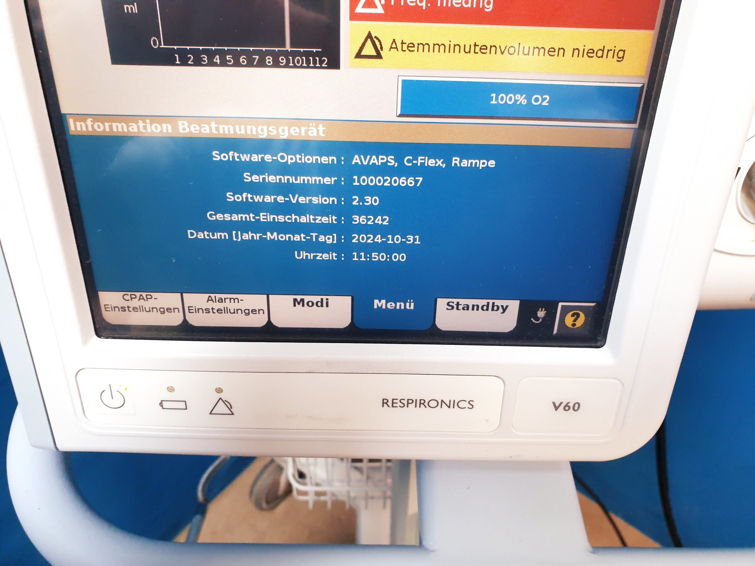 Philips Respironics V60 V 60 Beatmungsgerät thumbnail 4