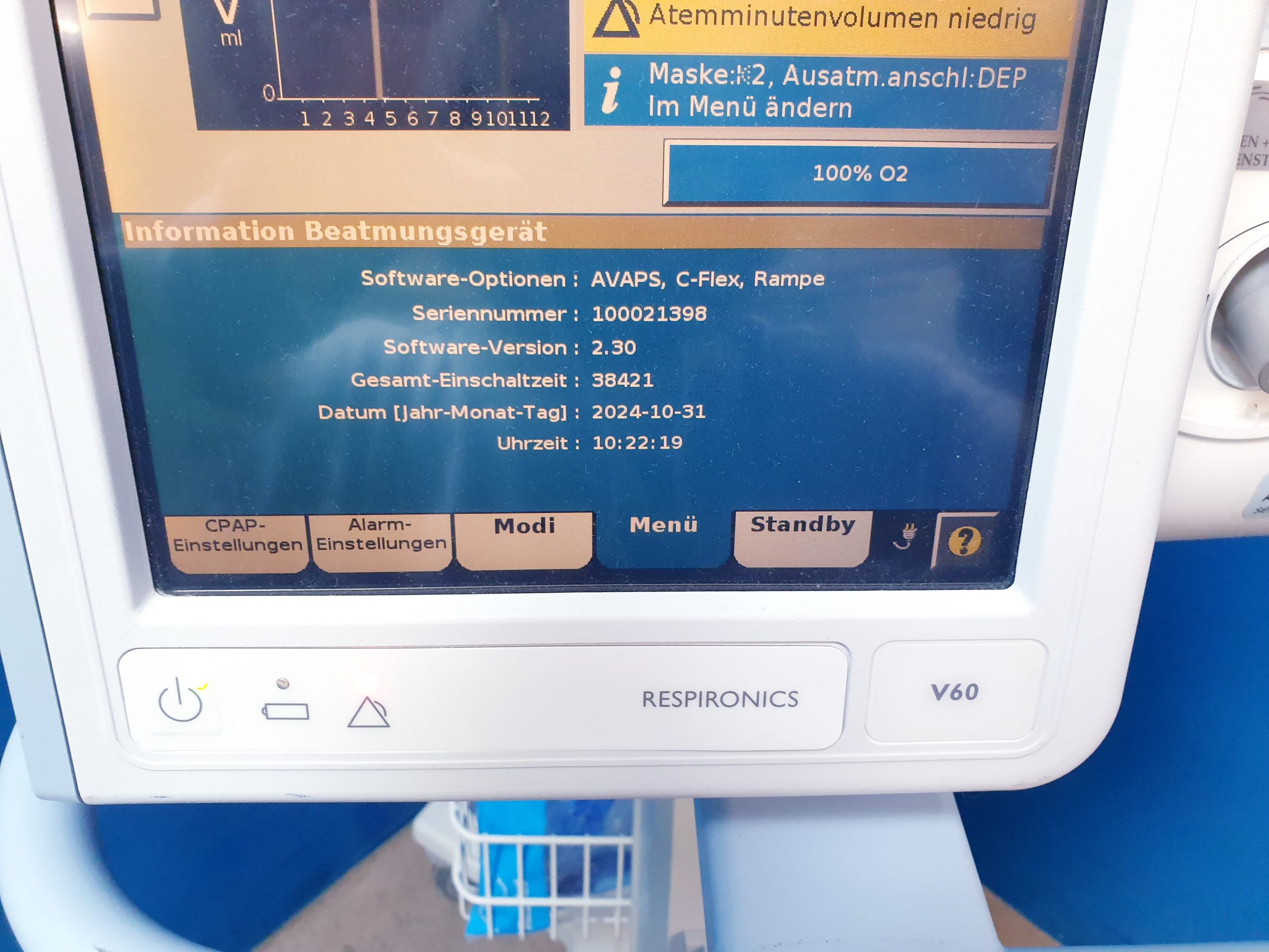 Philips Respironics V60 V 60 Beatmungsgerät thumbnail 5