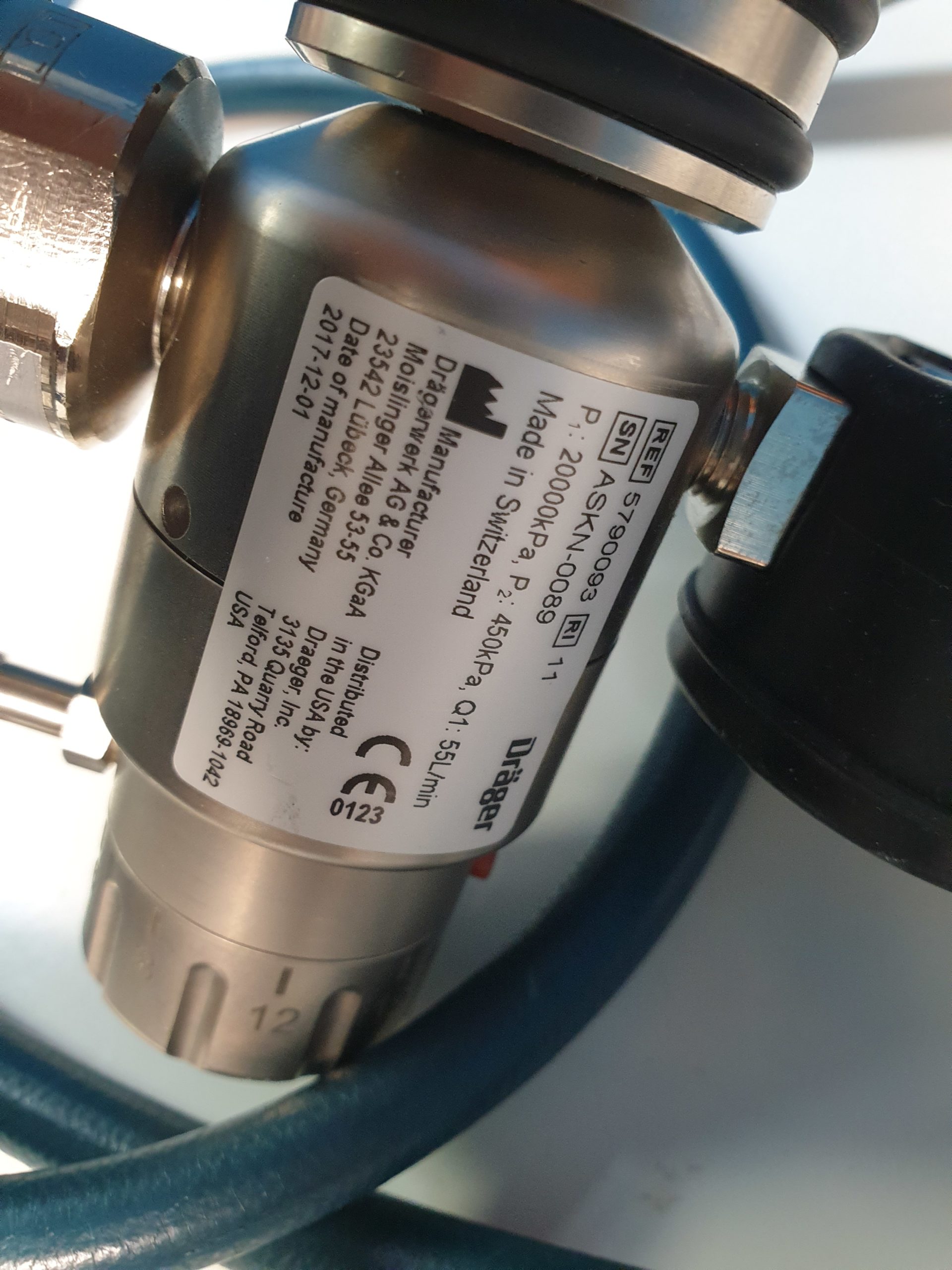 Dräger Draeger Oxylog 2000 mit Traggestellt ,Beatmungsgerät thumbnail 4