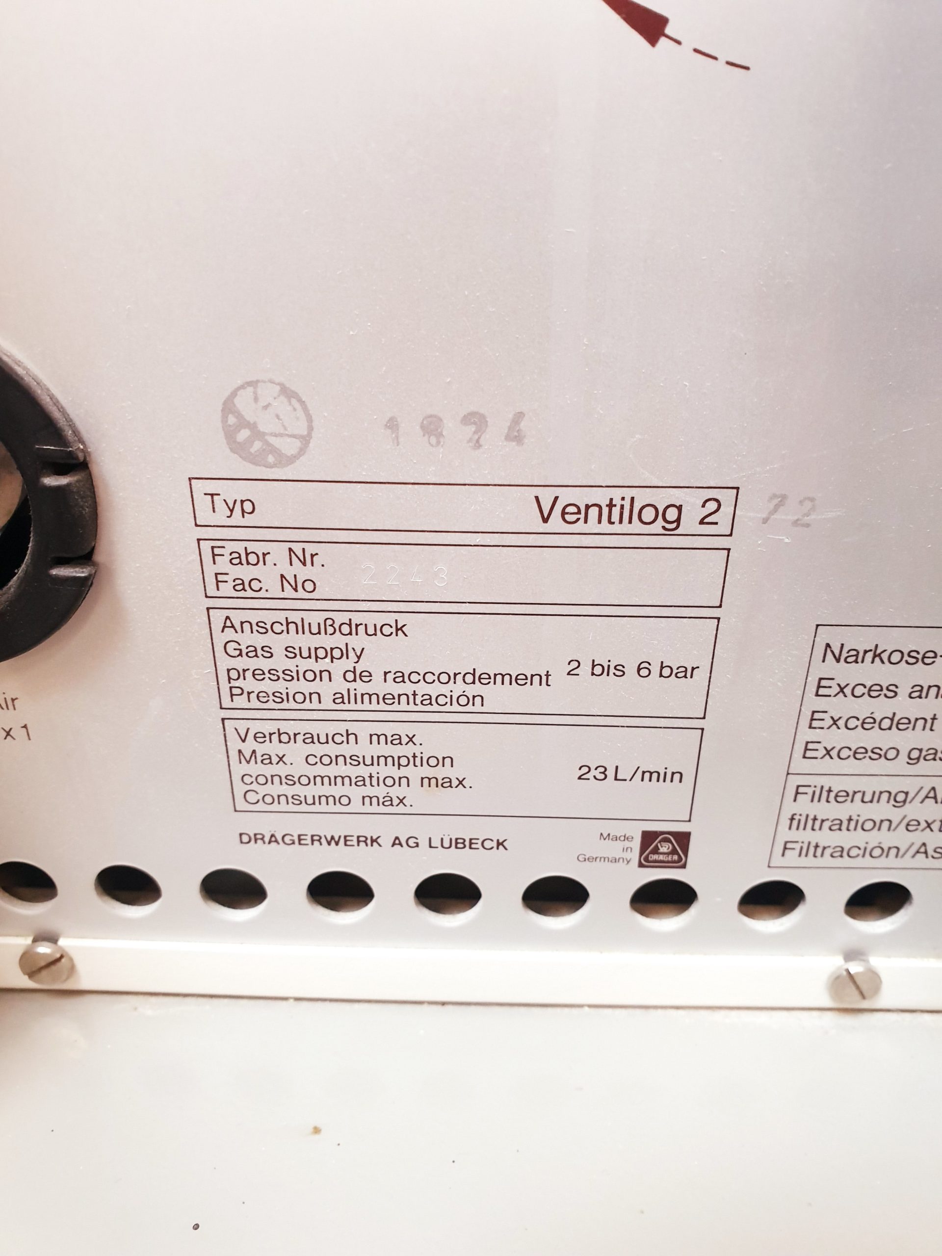 Dräger // Draeger Sulla 808 V // 808V Ventilog 2, Kreisteil, thumbnail 7
