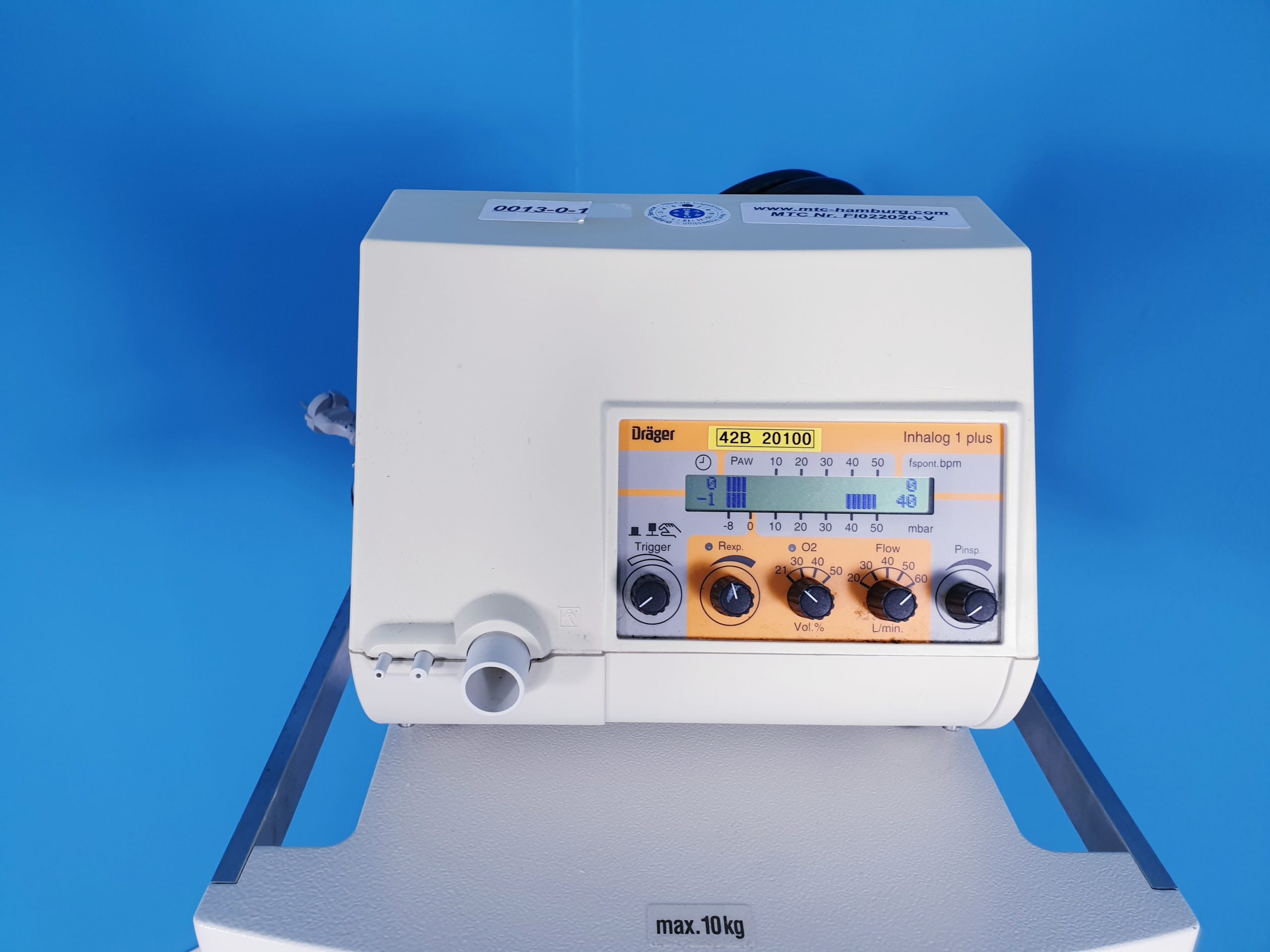 Dräger // Draeger Inhalog 1 plus Inhaliergerät Inhalator Beatmungsgerät fahrbar thumbnail 2