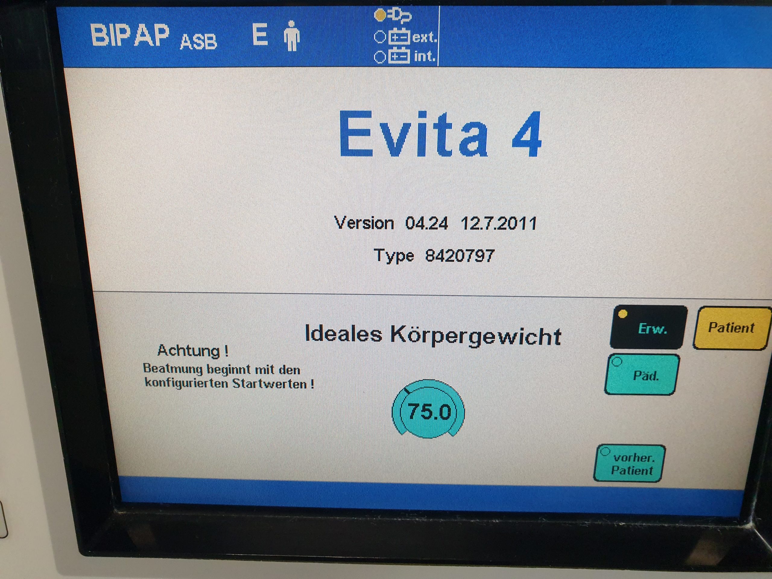 Draeger Evita 4 Edition Ventilator // Beatmungsgerät SW 4.24 thumbnail 3