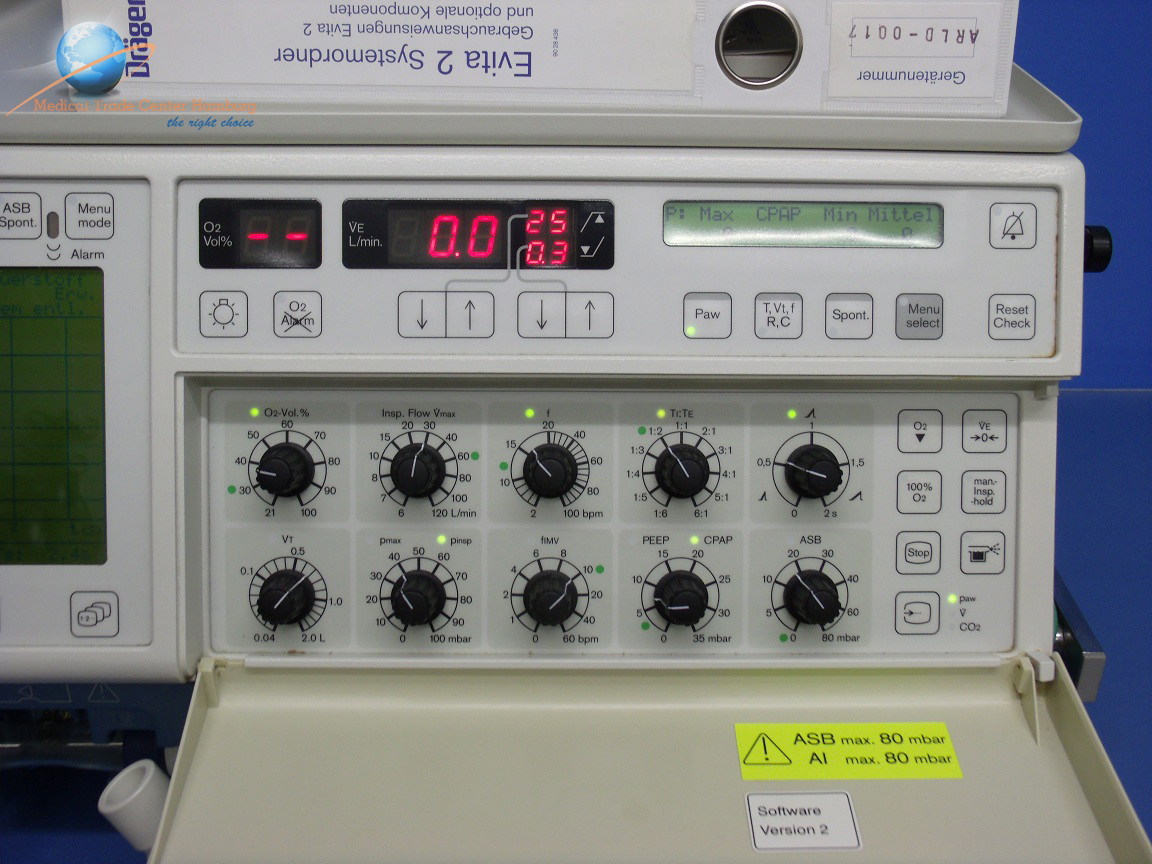 Dräger Evita 2 CO2 Beatmungsgerät — image 1 of 1