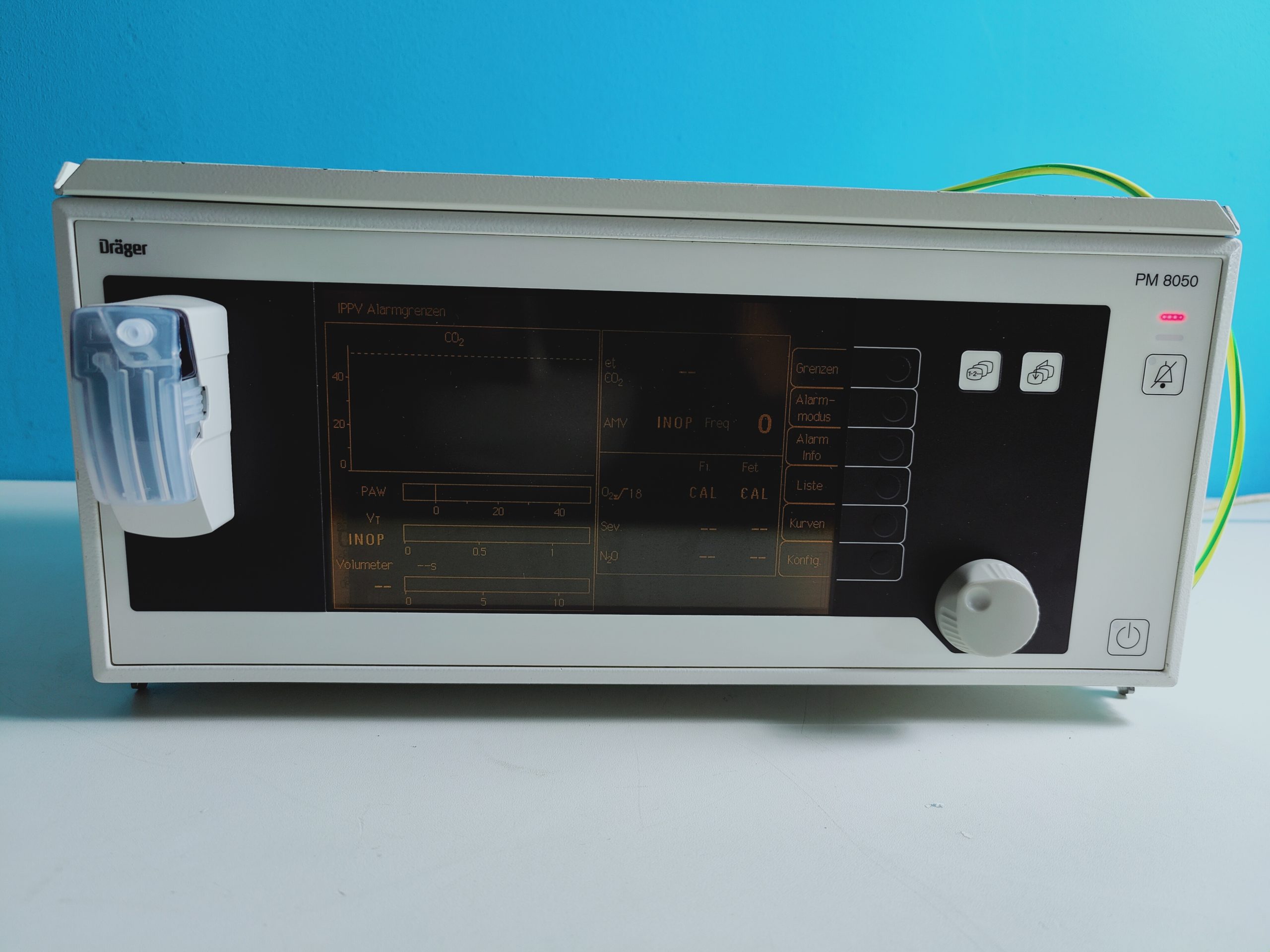 Dräger PM 8050 // PM8050 Narkosegasmonitor, Atemgasmonitor thumbnail 2