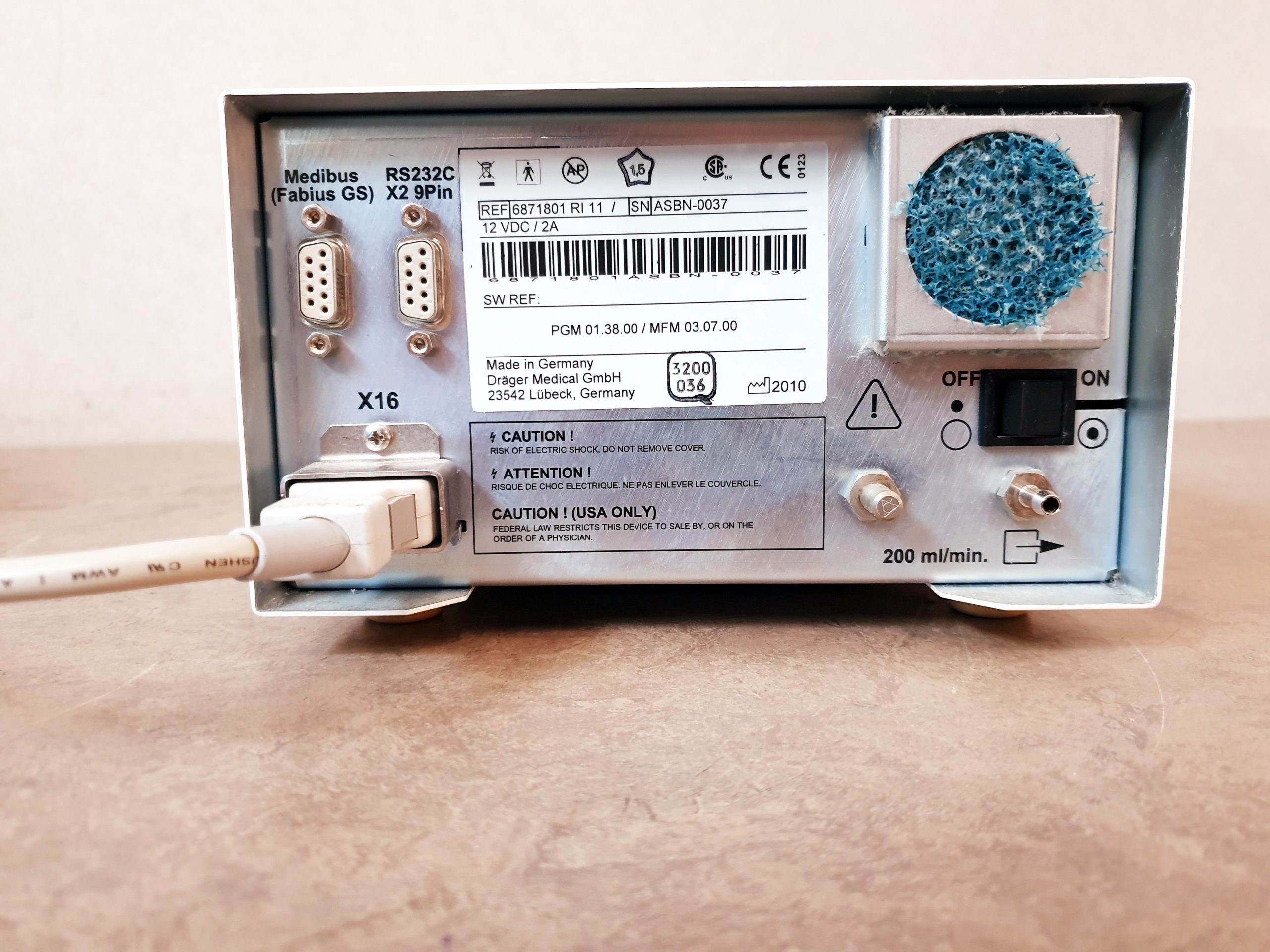 Dräger Draeger Scio Four OXI Gas Modul Gasmessung Paramagnetisch 6871803 RI 10 mit Netzteil thumbnail 7