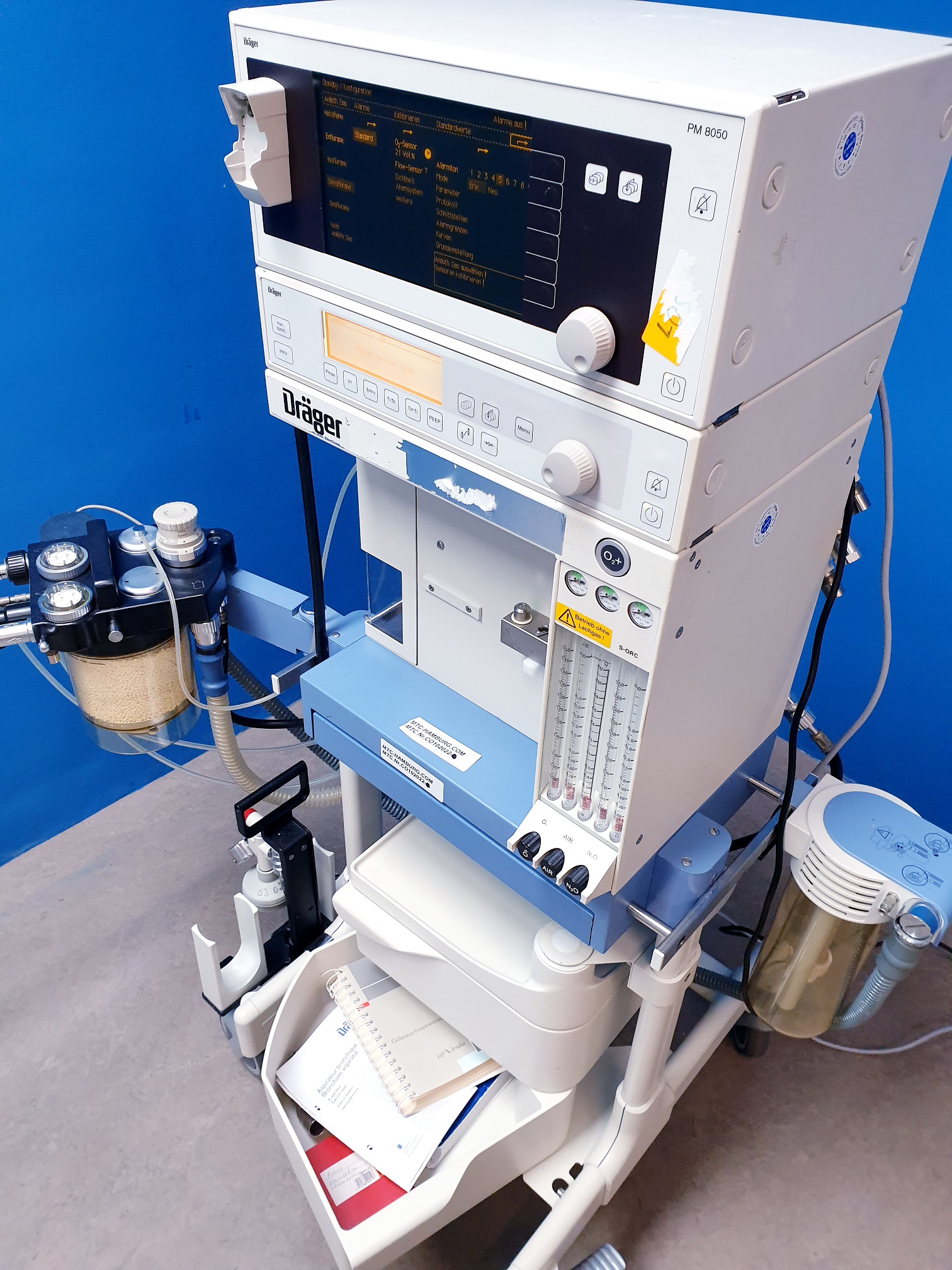 Dräger Fabius Narkosegerät mit PM 8050 Gasmonitor SW: 02.80 3 Gasig thumbnail 10