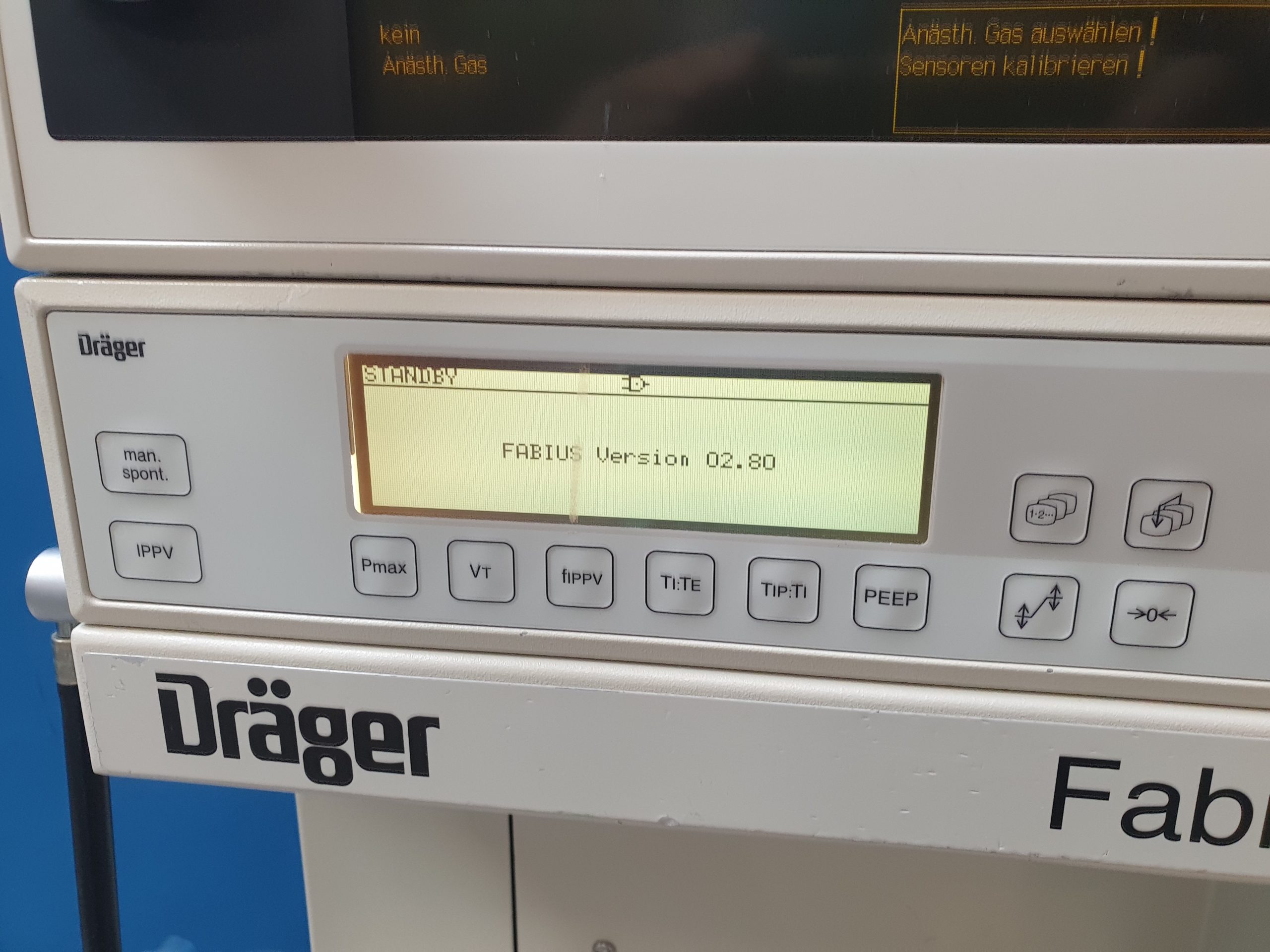 Dräger Fabius Narkosegerät mit PM 8050 Gasmonitor SW: 02.80 – thumbnail 2